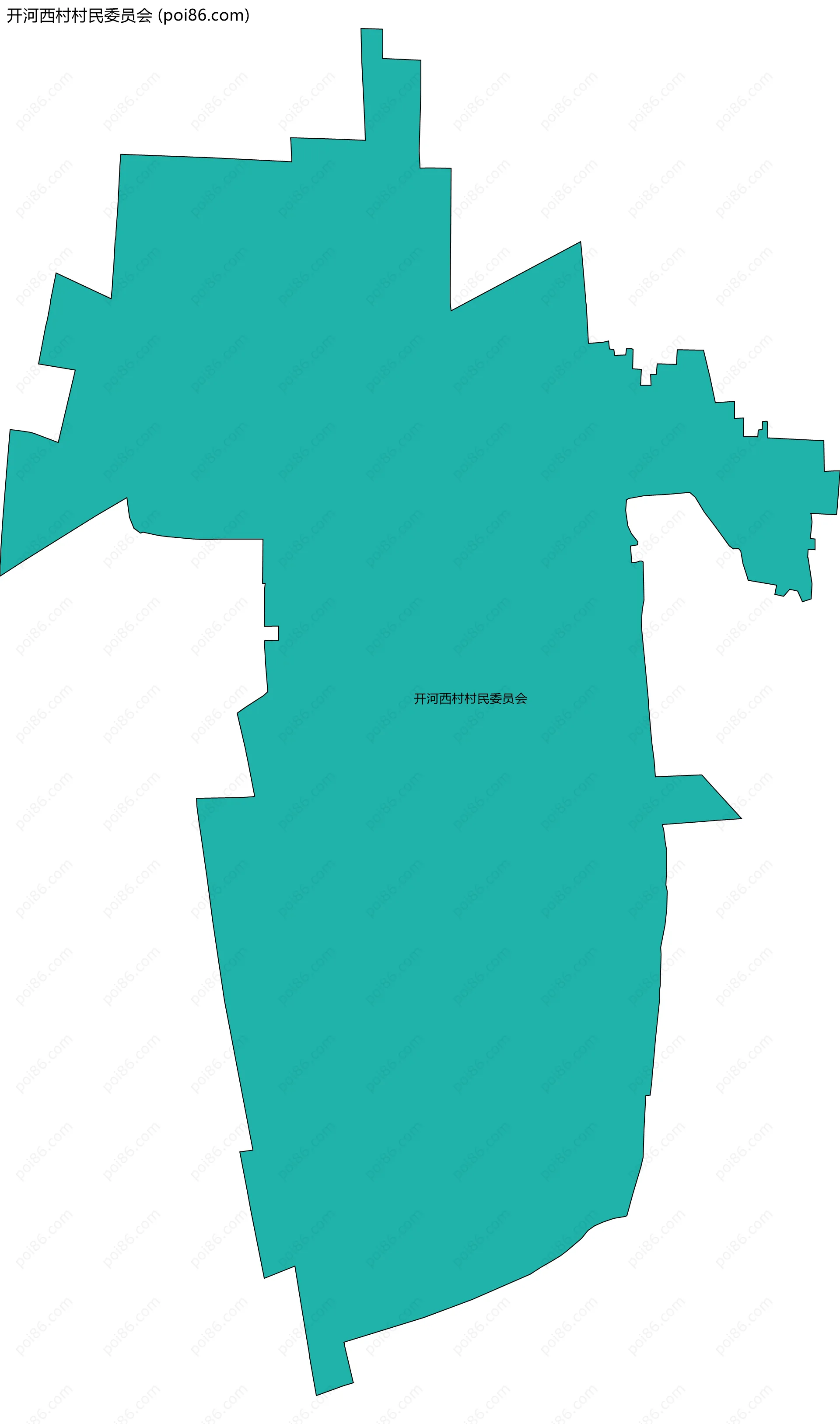 开河西村村民委员会边界地图