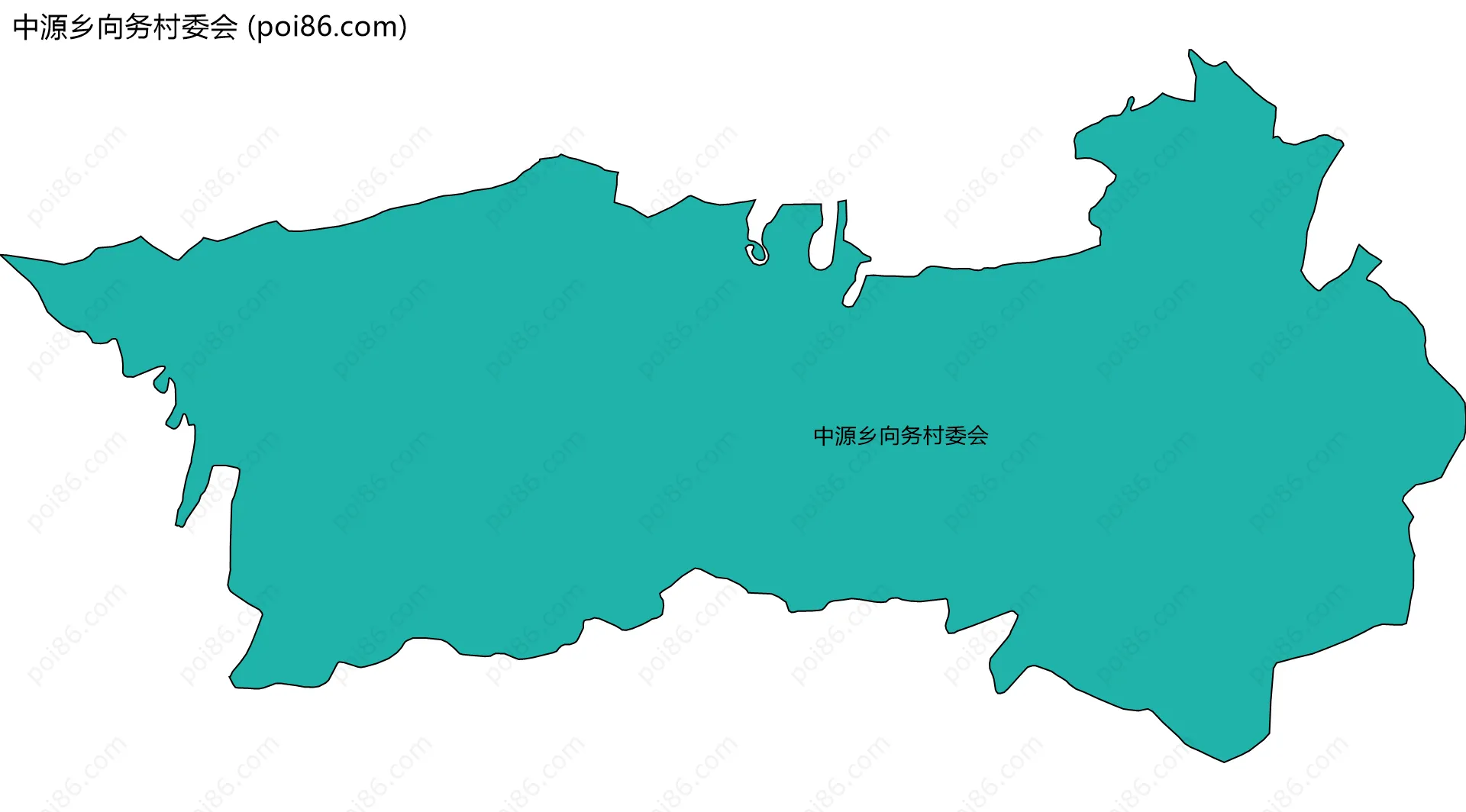 中源乡向务村委会边界地图