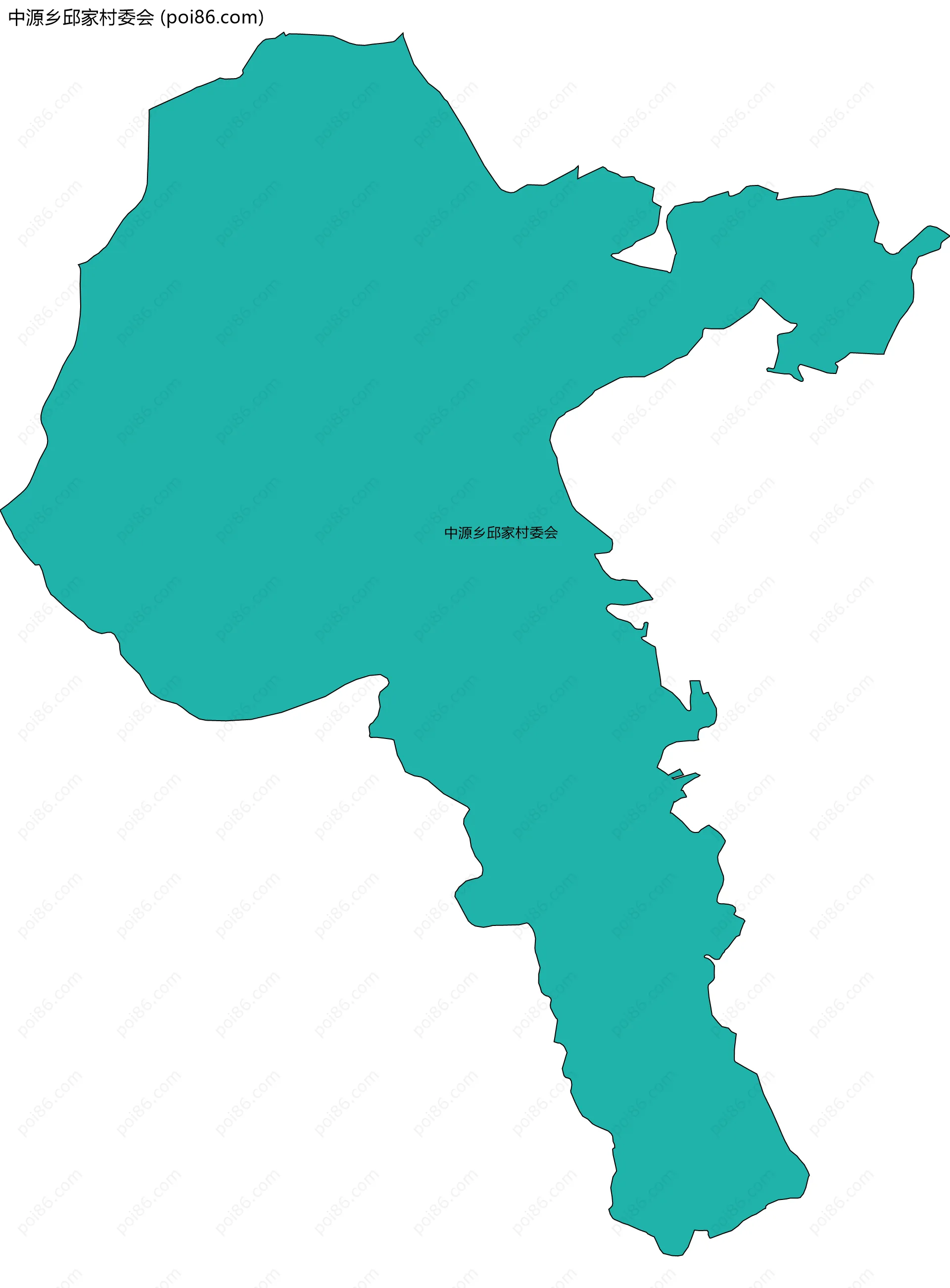 中源乡邱家村委会边界地图