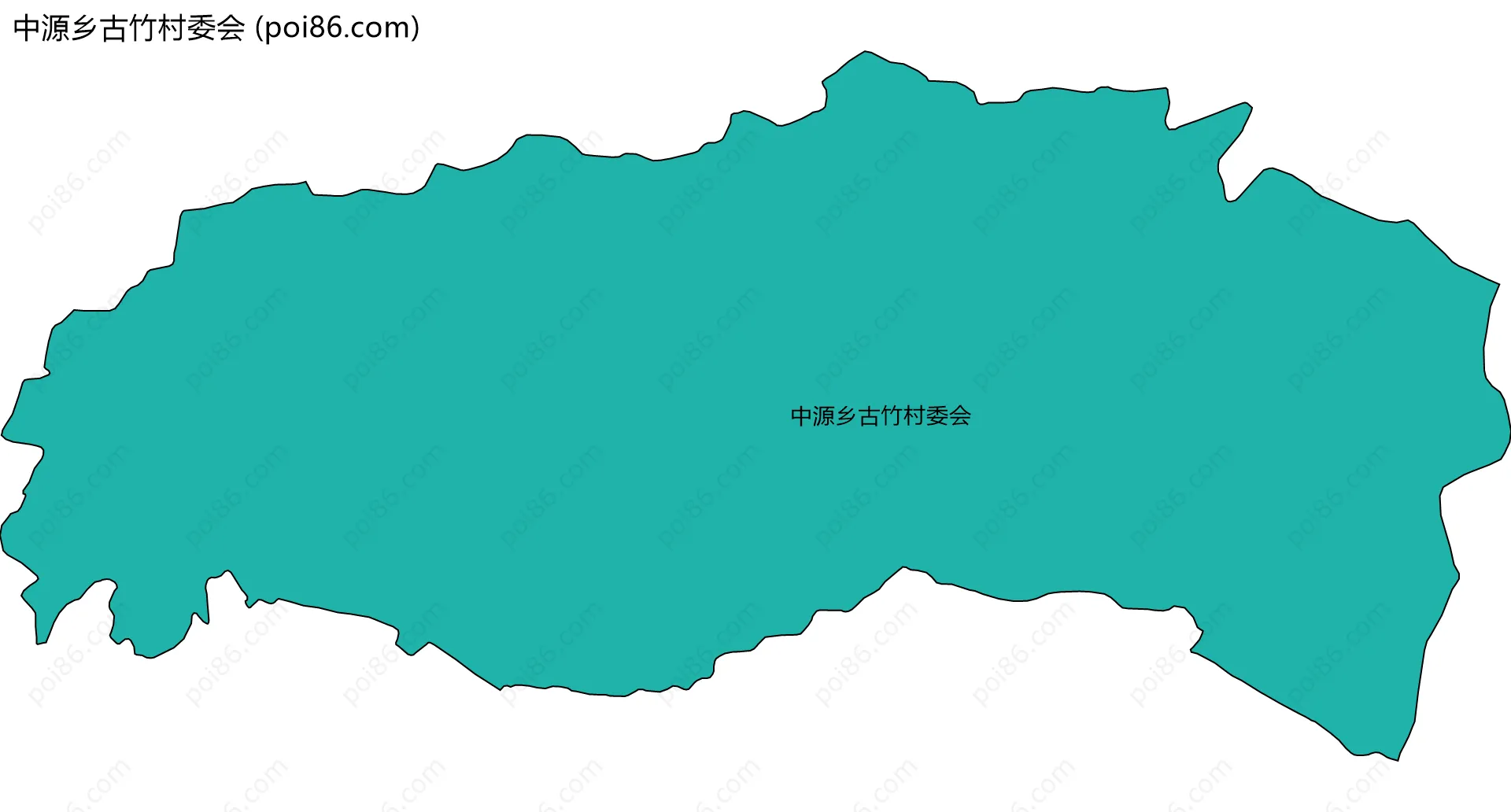 中源乡古竹村委会边界地图