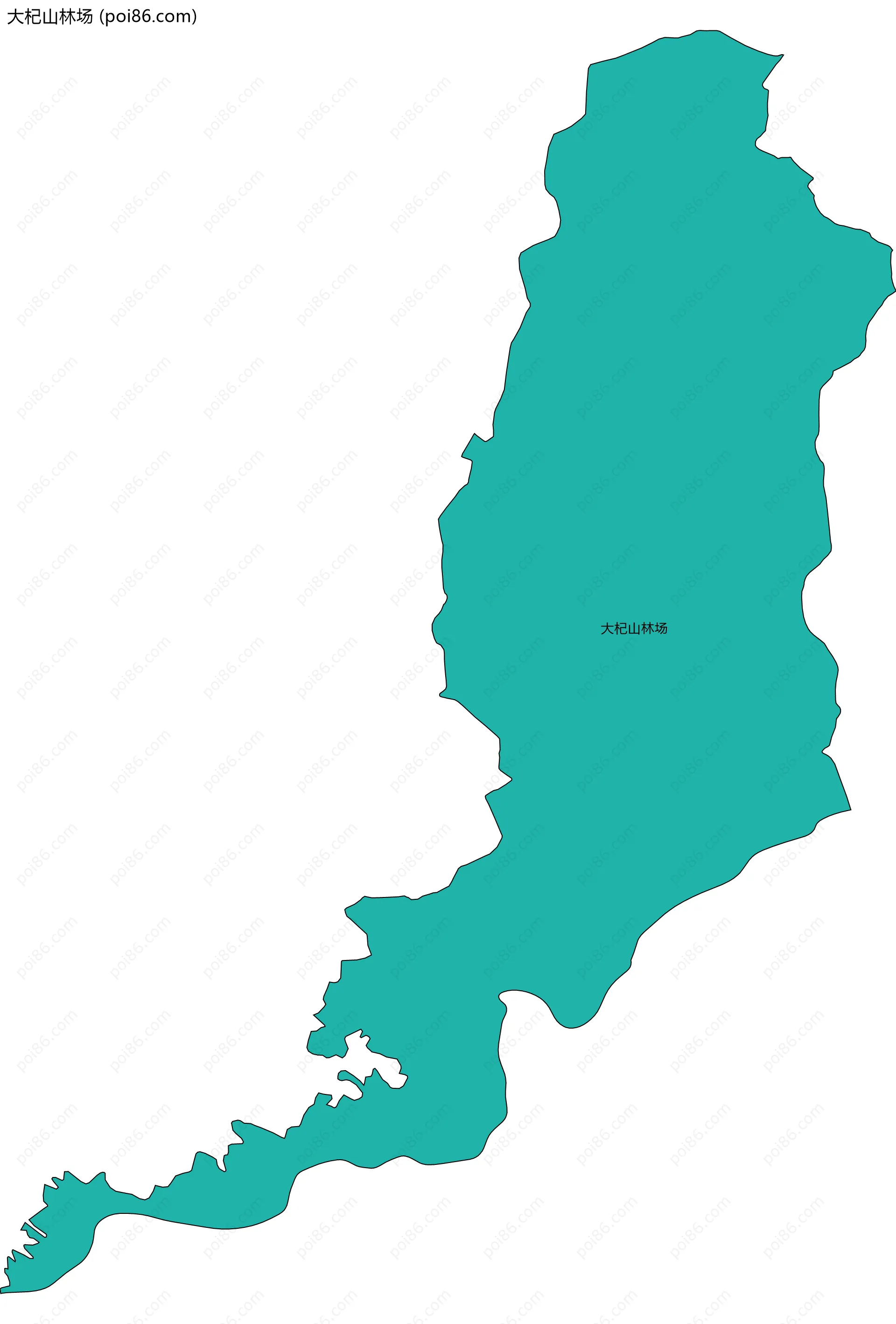 大杞山林场边界地图