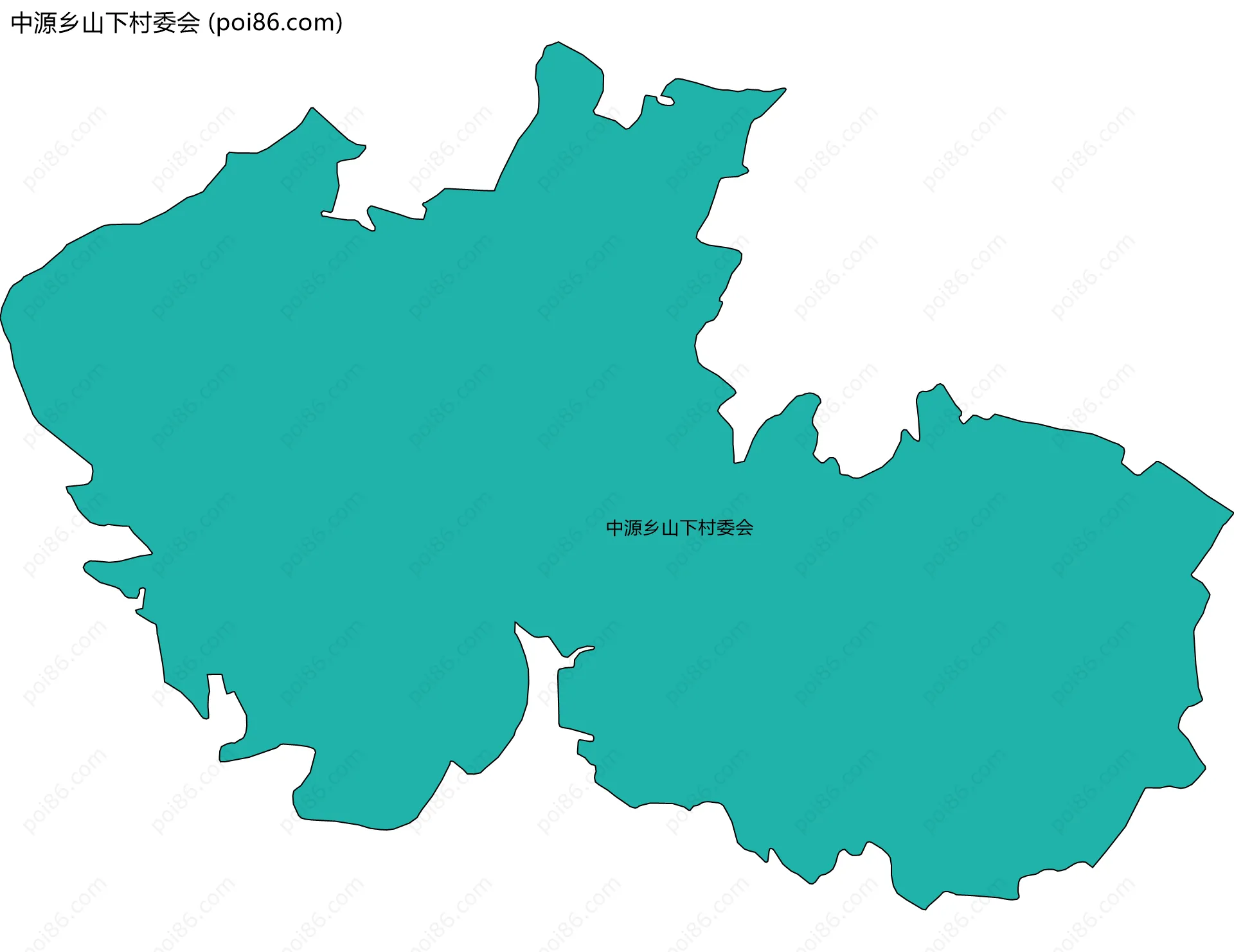 中源乡山下村委会边界地图