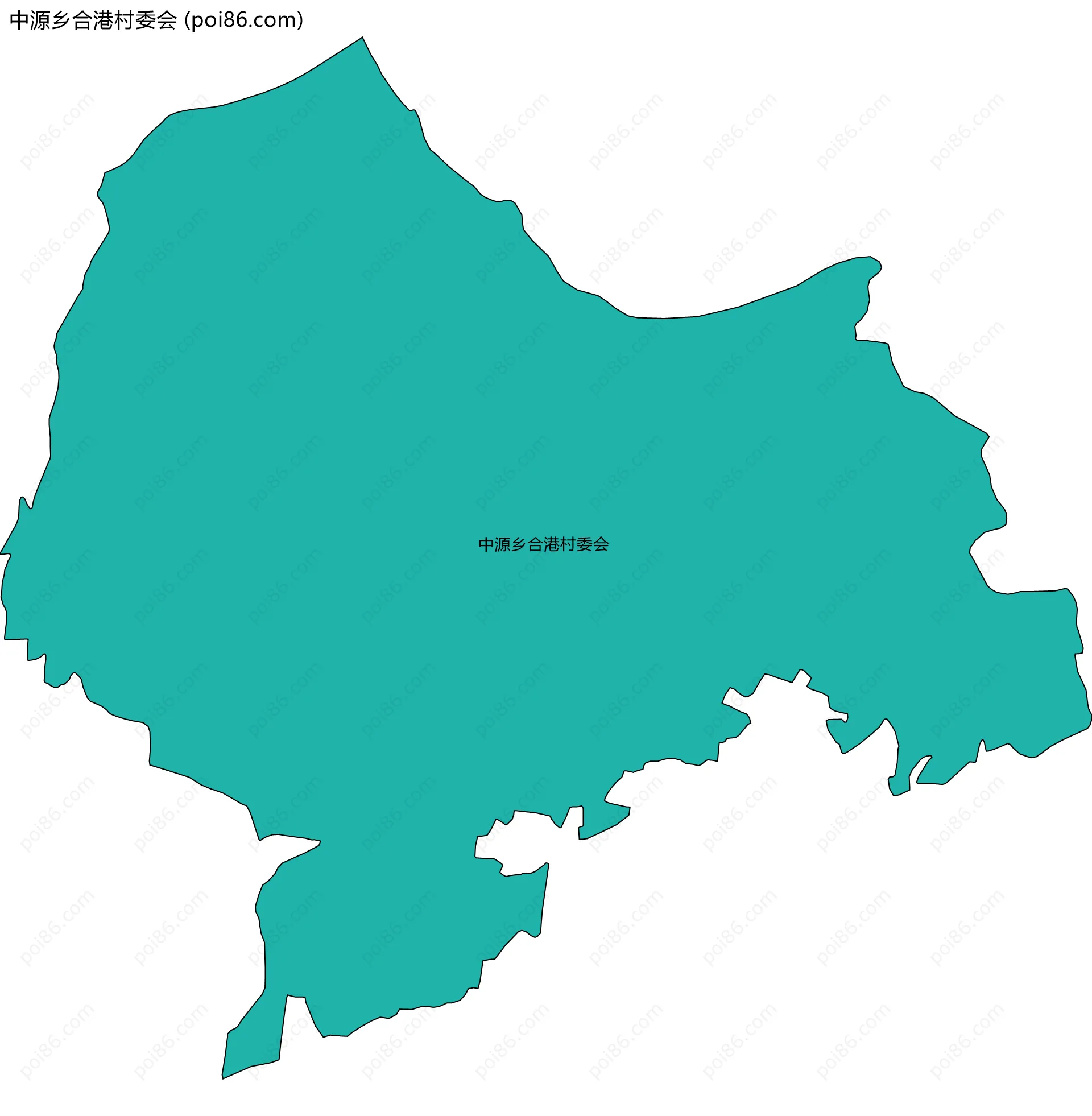 中源乡合港村委会边界地图