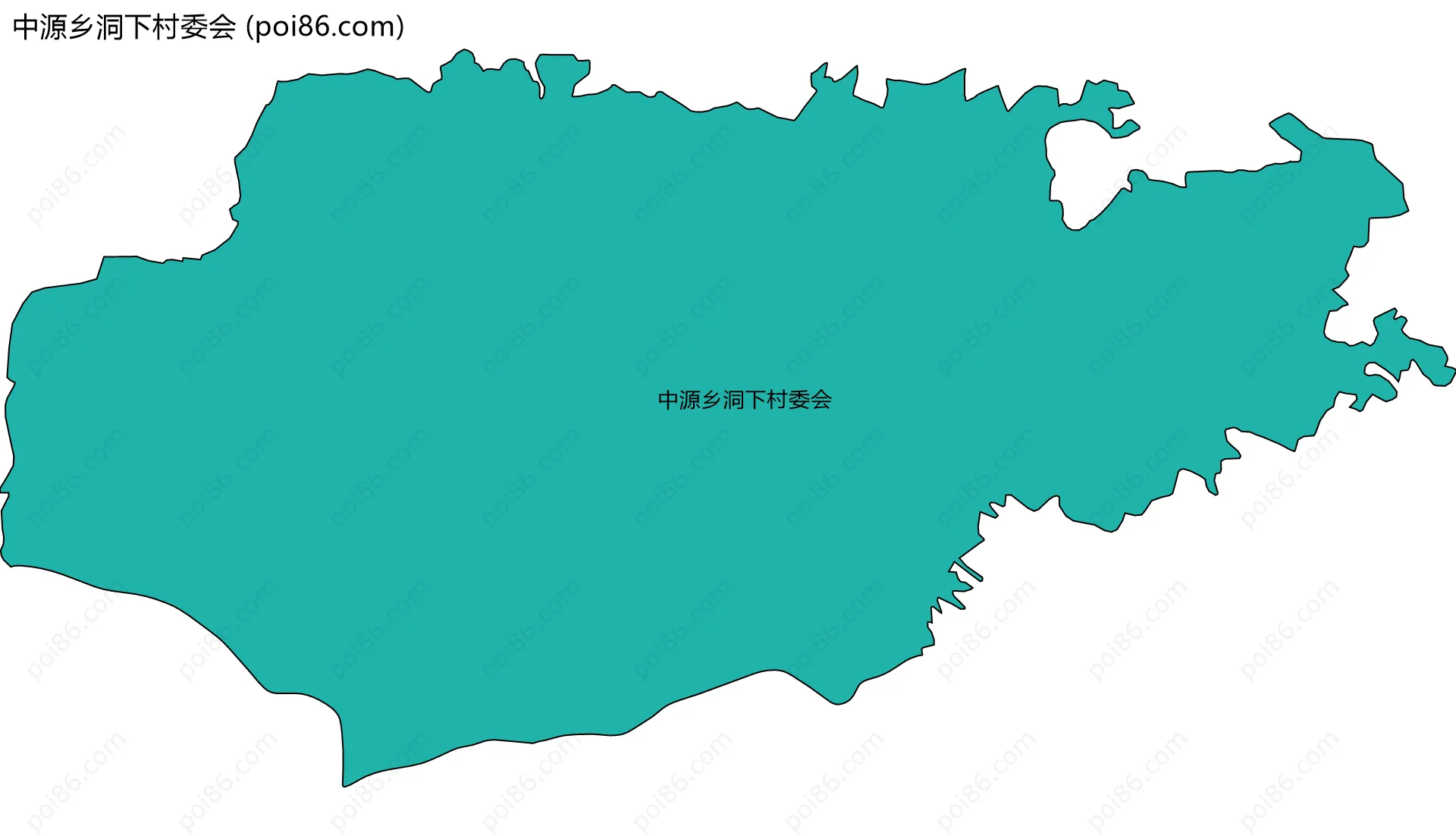 中源乡洞下村委会边界地图