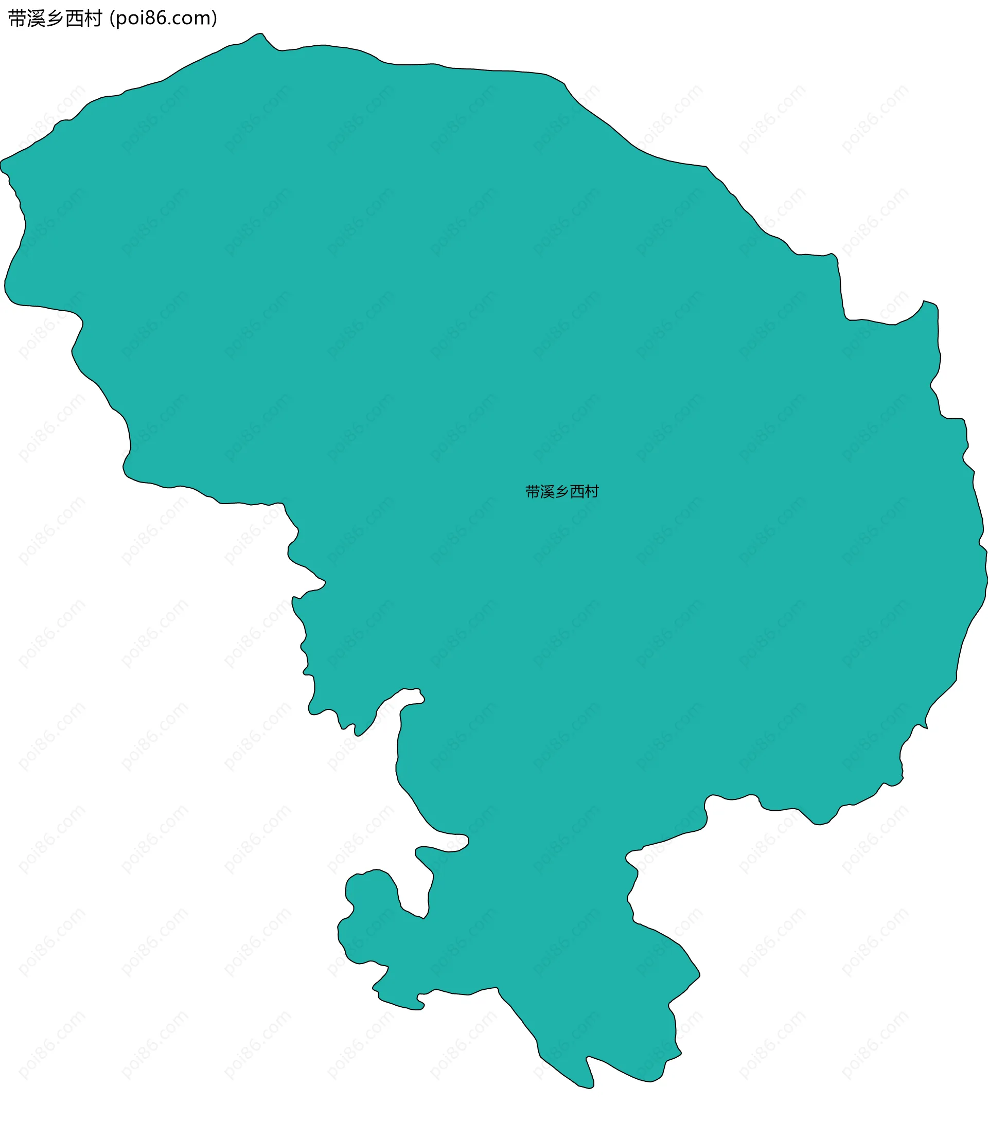带溪乡西村边界地图