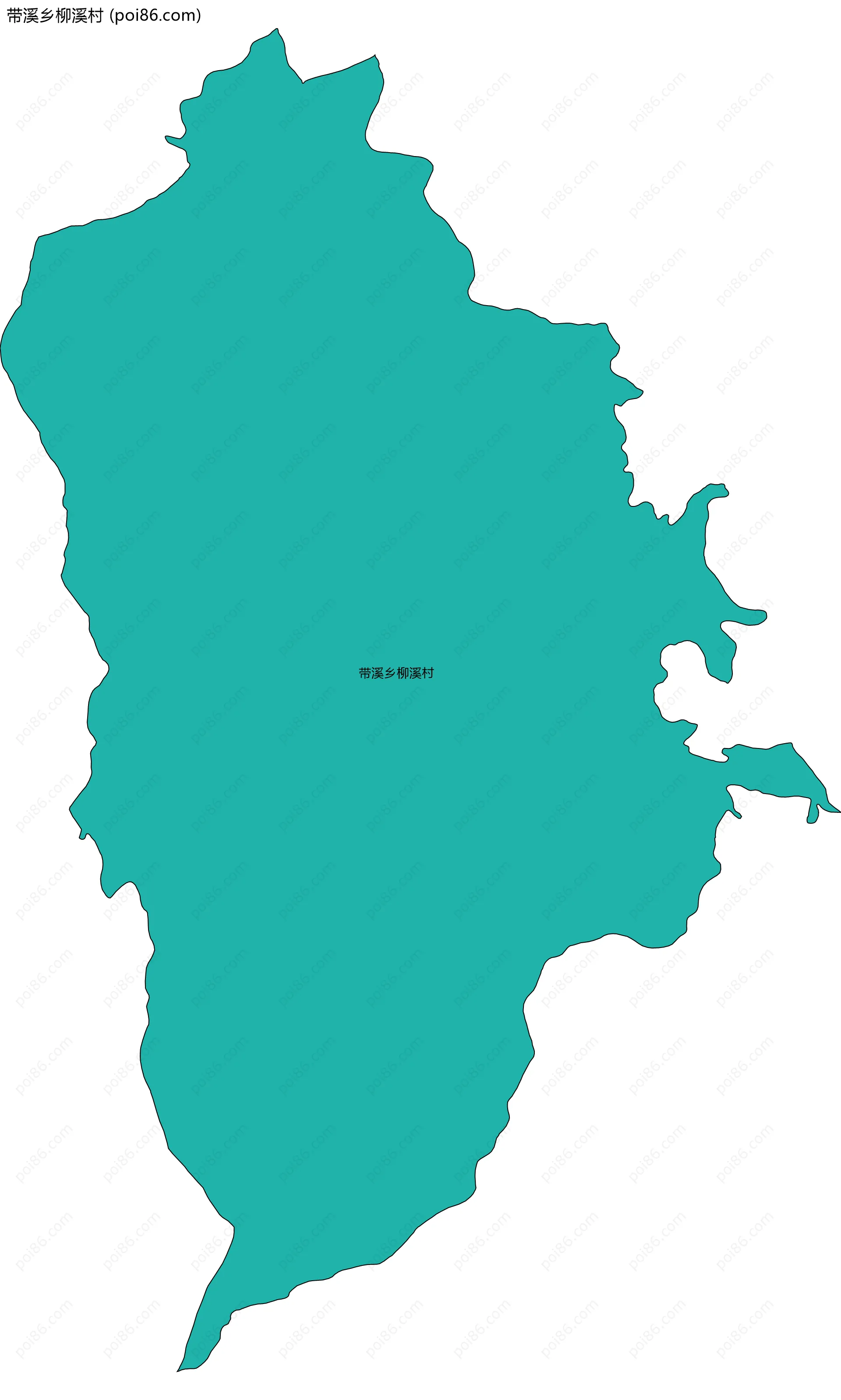 带溪乡柳溪村边界地图