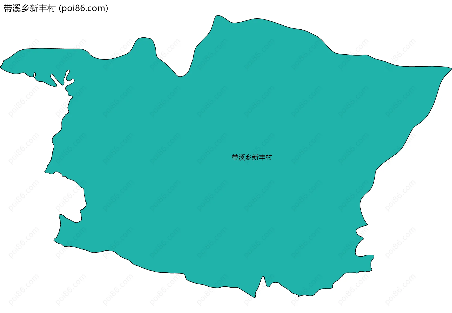 带溪乡新丰村边界地图