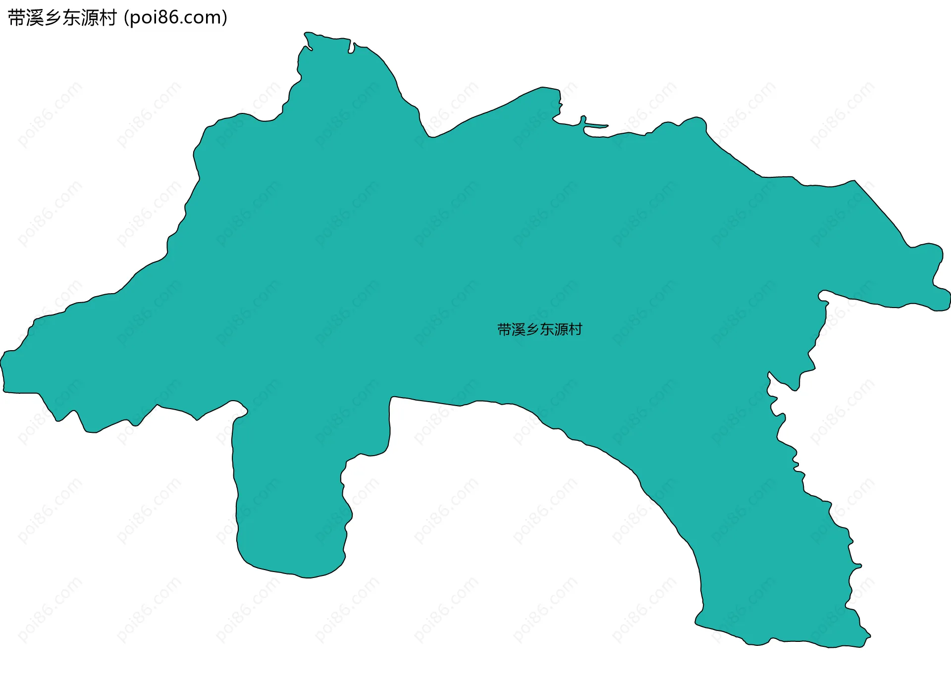 带溪乡东源村边界地图