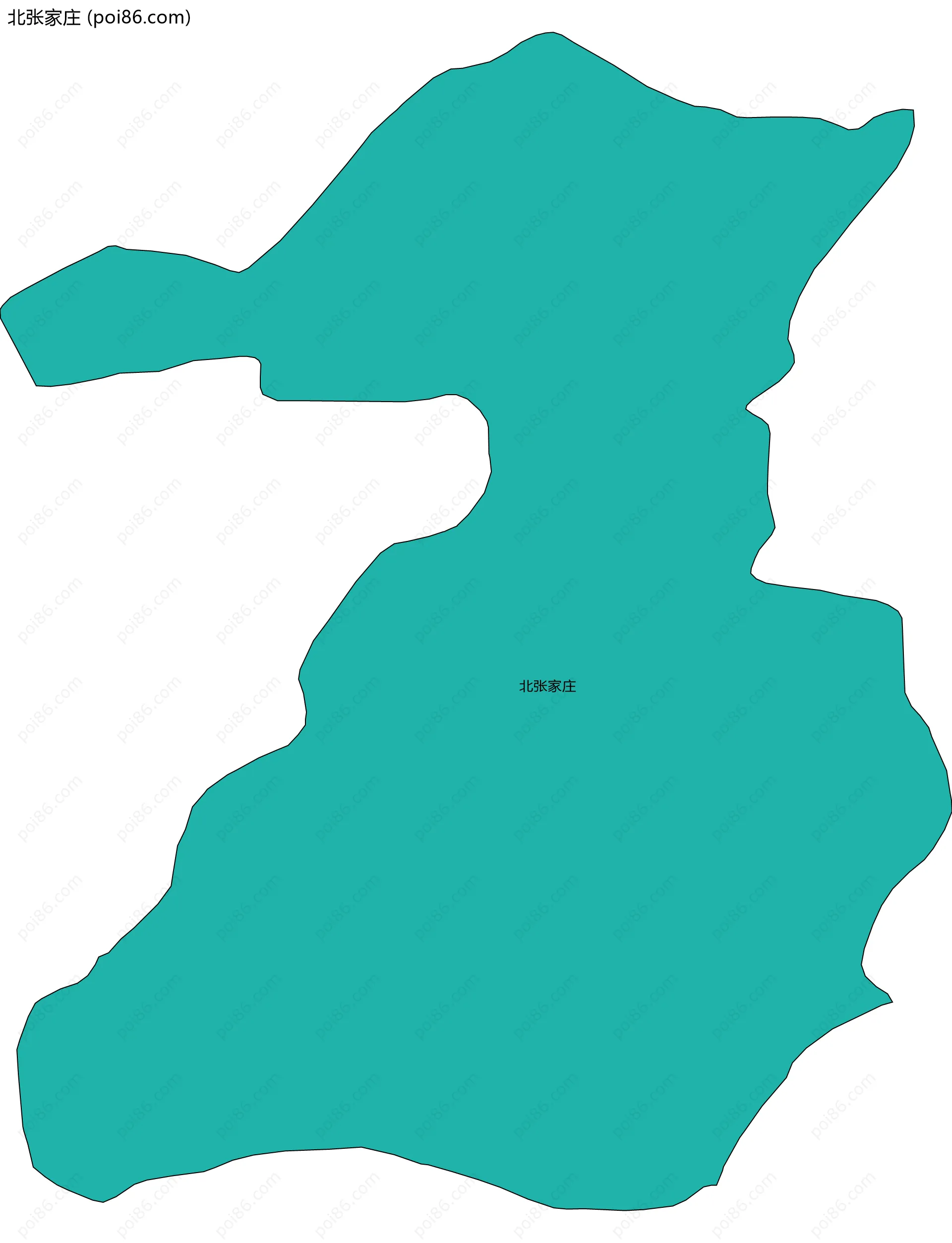 北张家庄边界地图