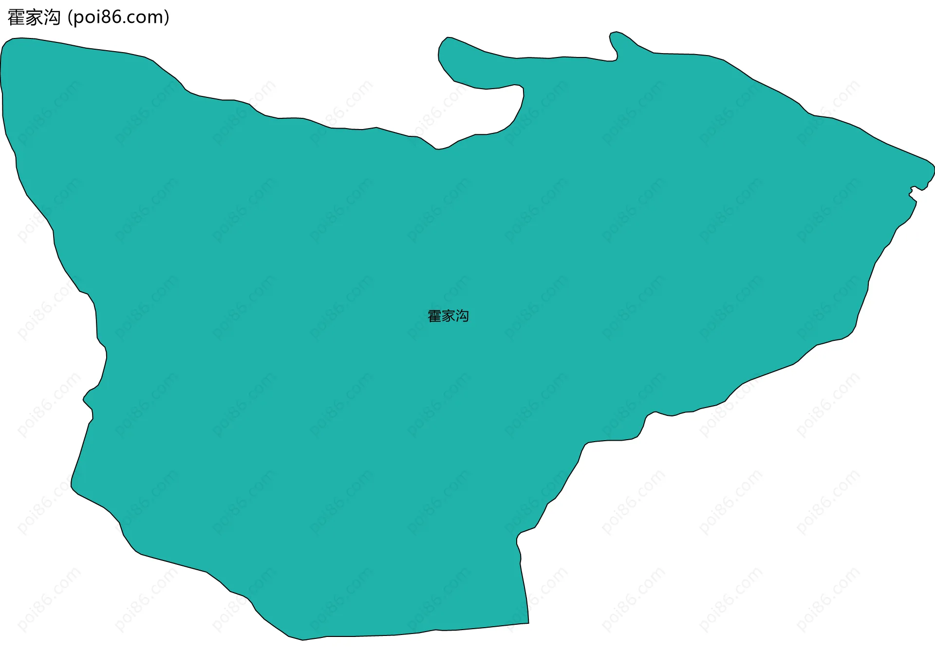 霍家沟边界地图