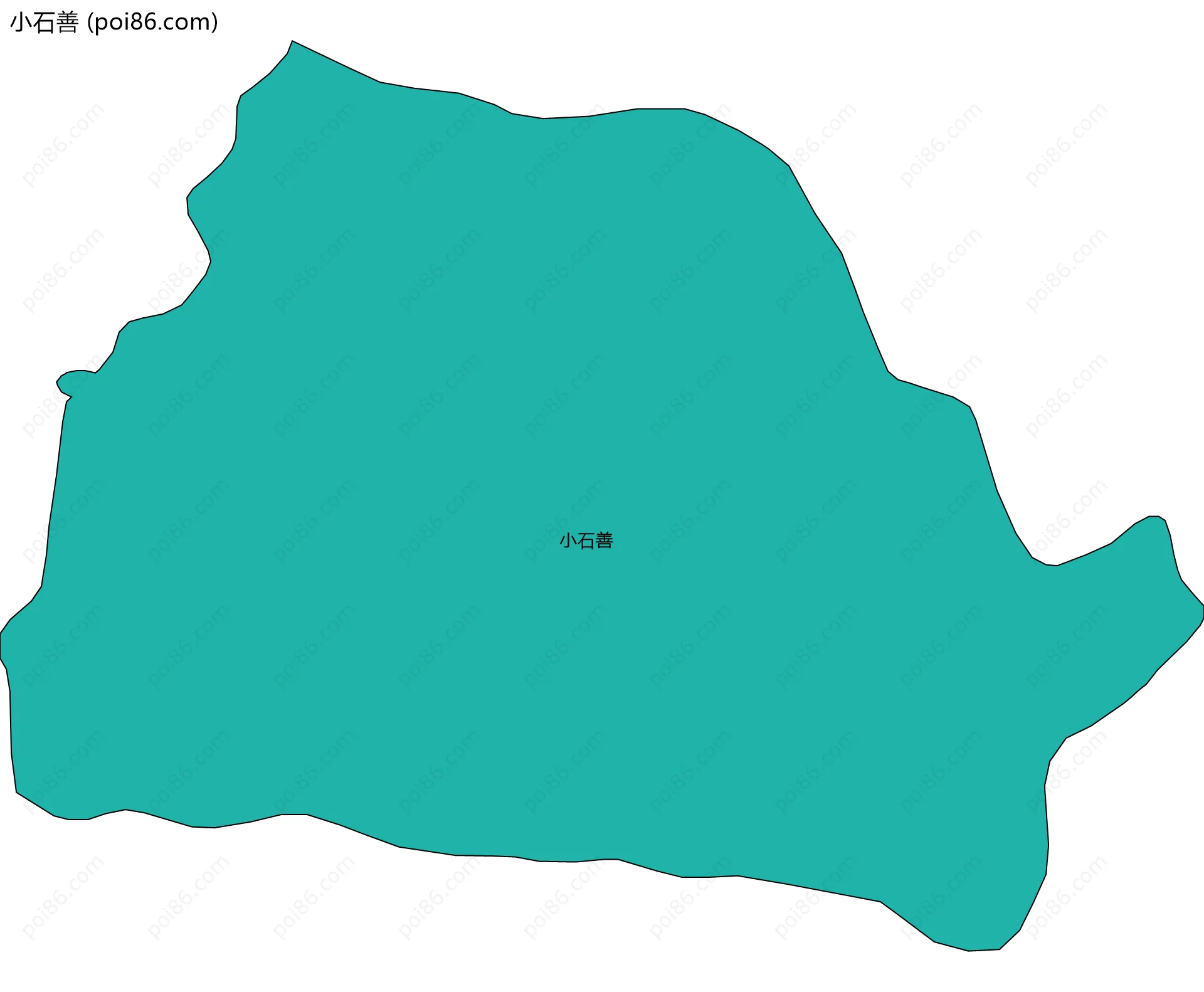 小石善边界地图