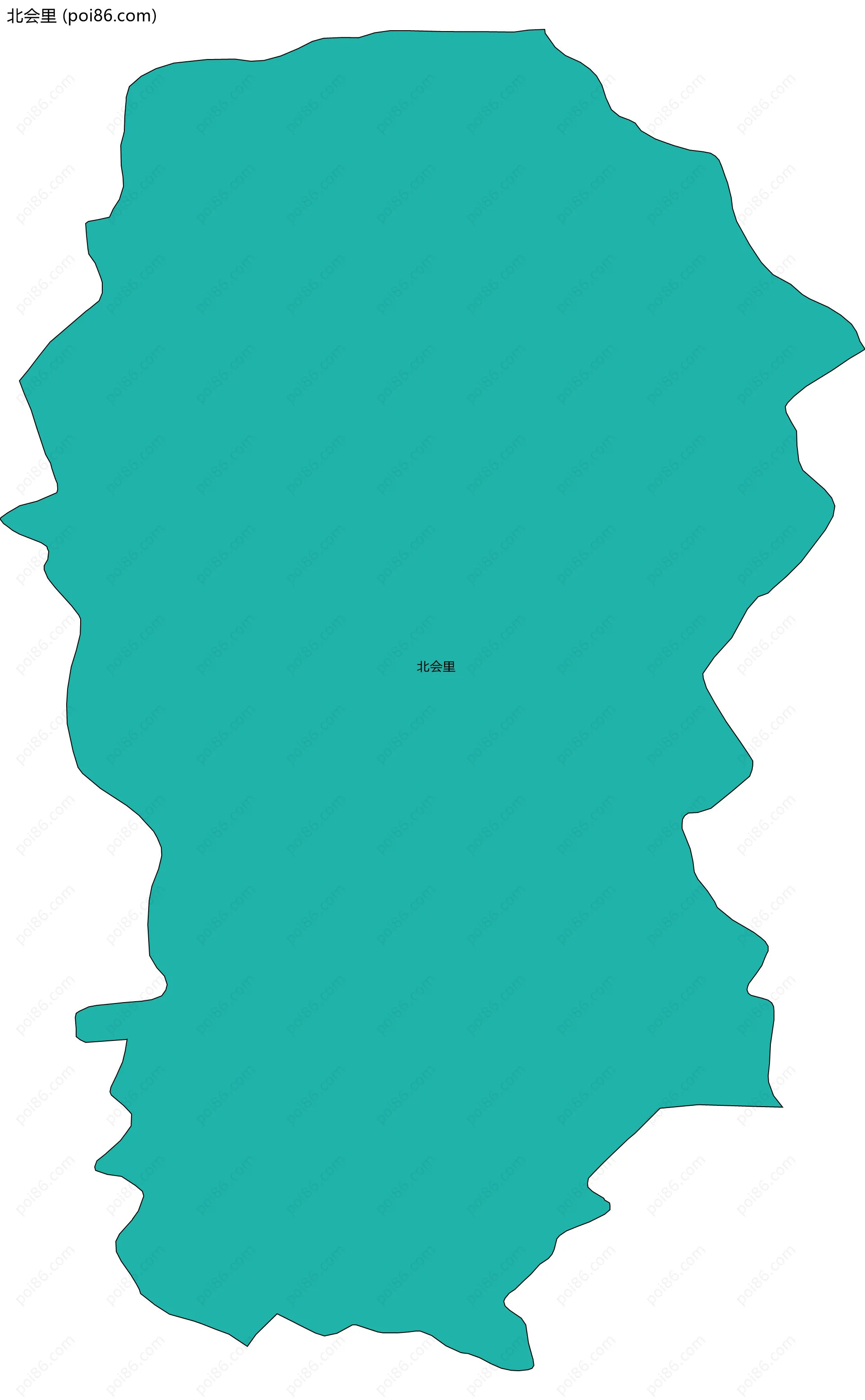 北会里边界地图