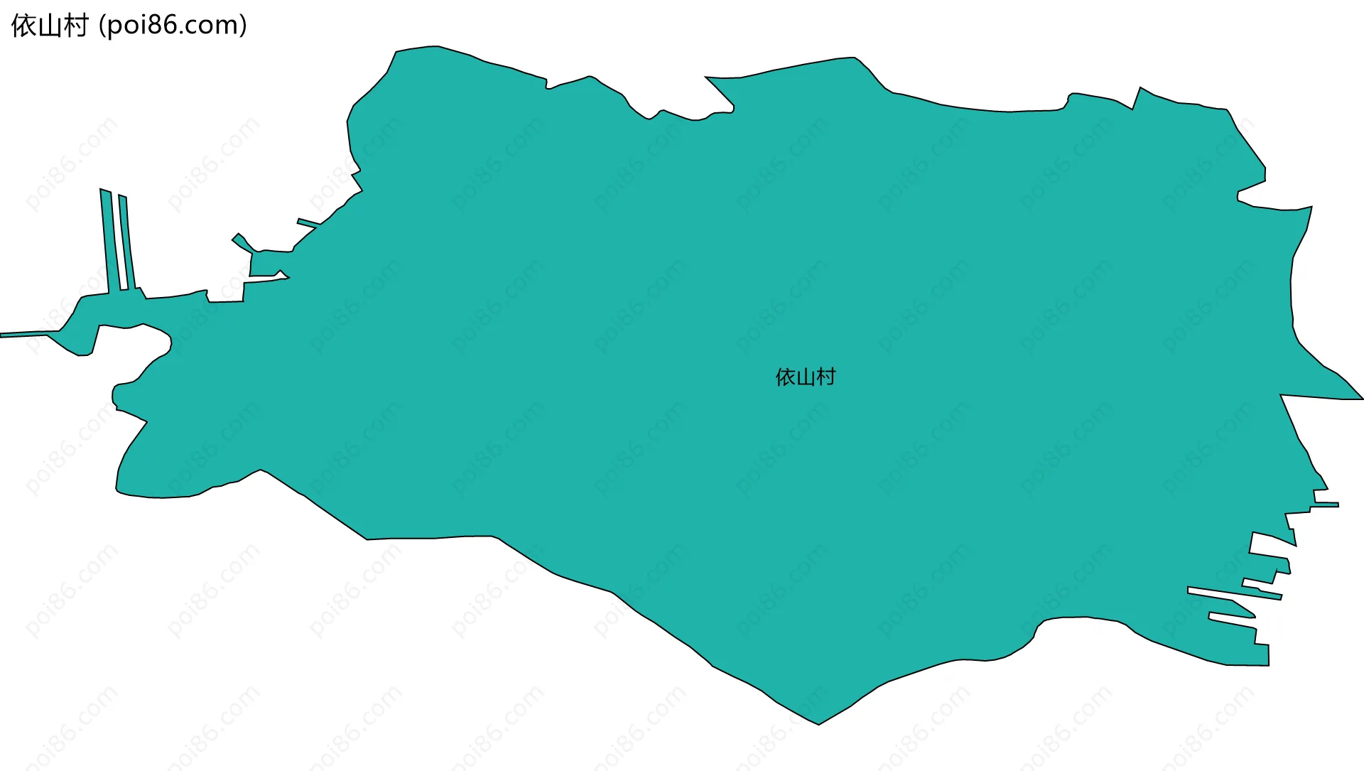 依山村边界地图