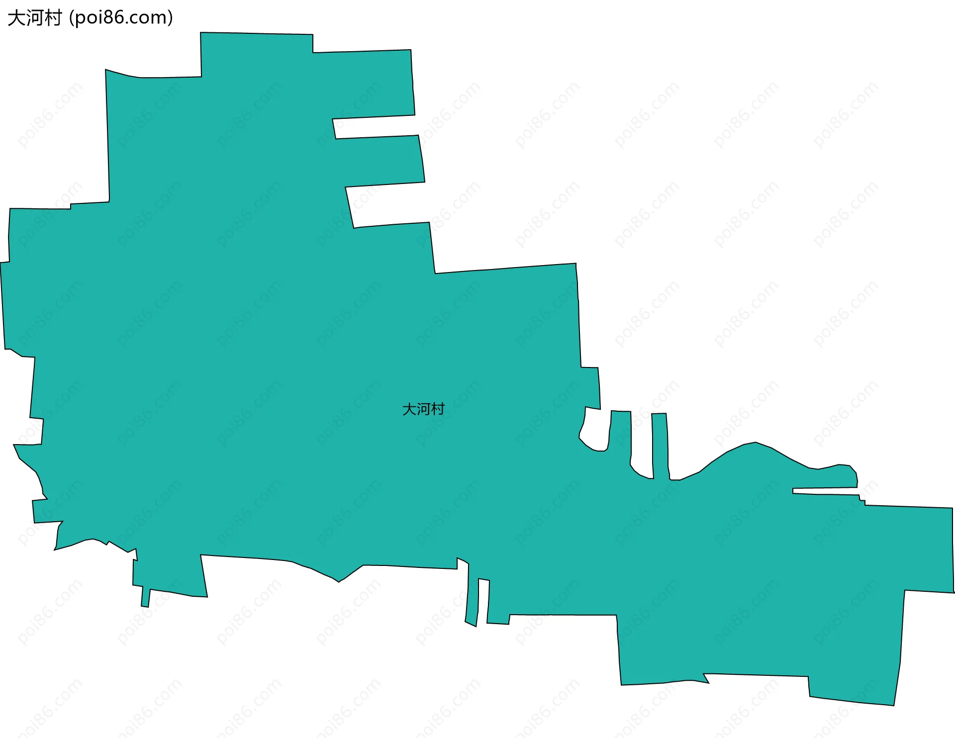 大河村边界地图