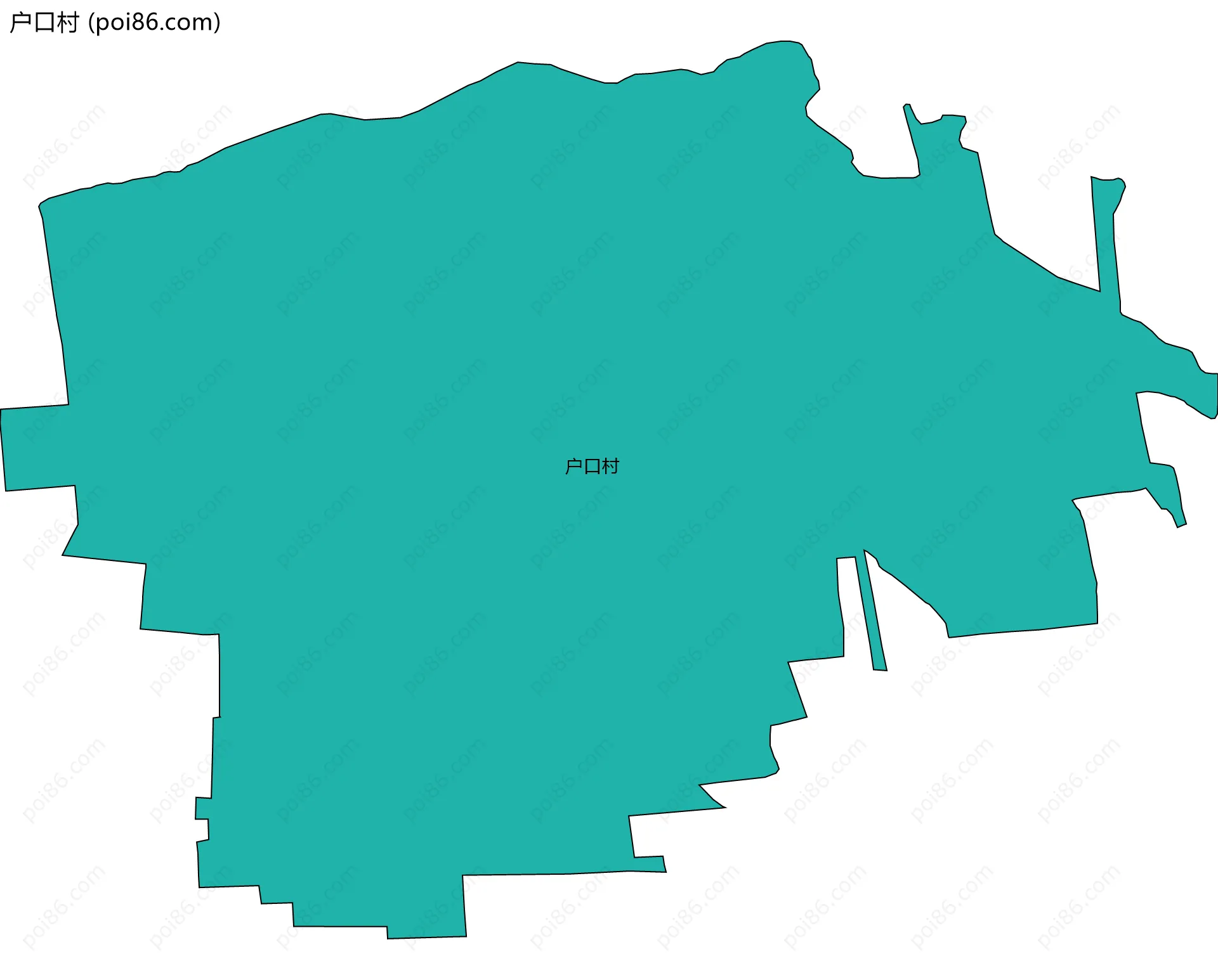 户口村边界地图