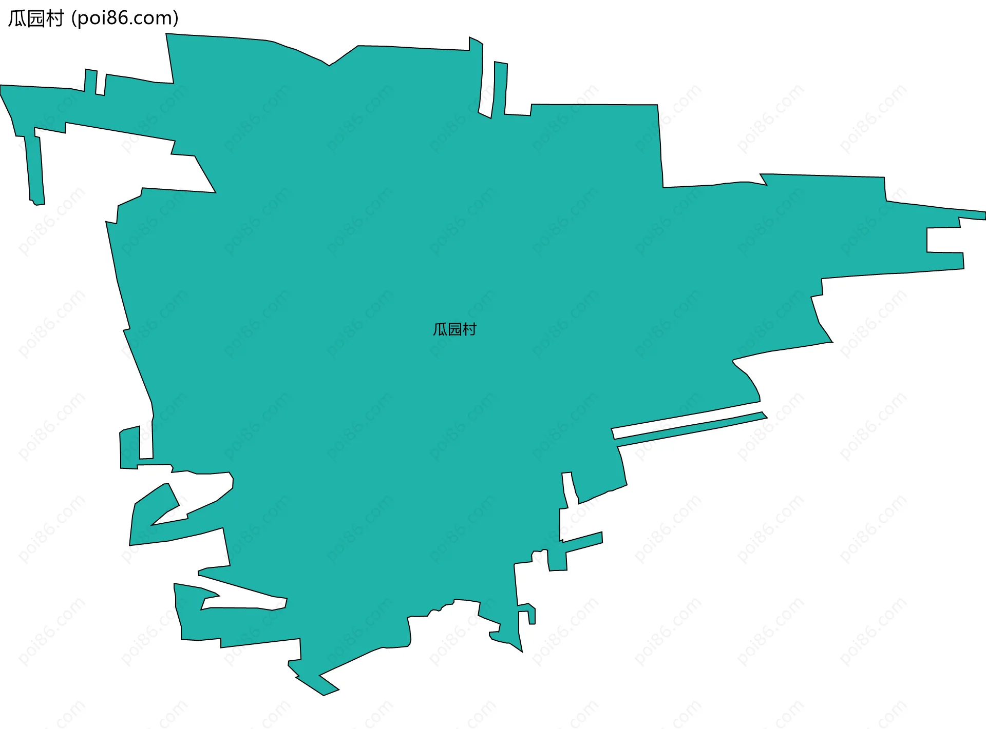 瓜园村边界地图