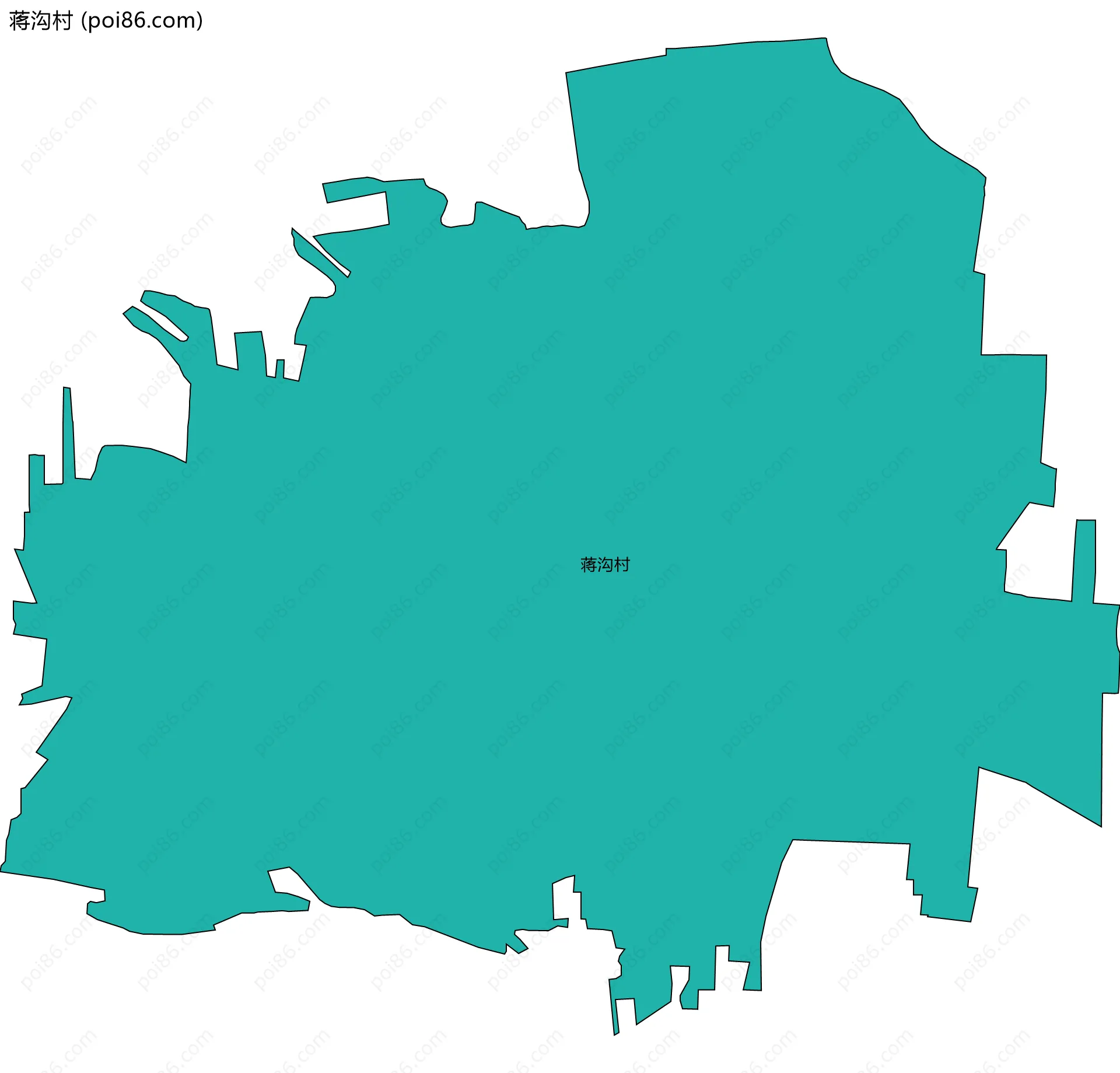 蒋沟村边界地图