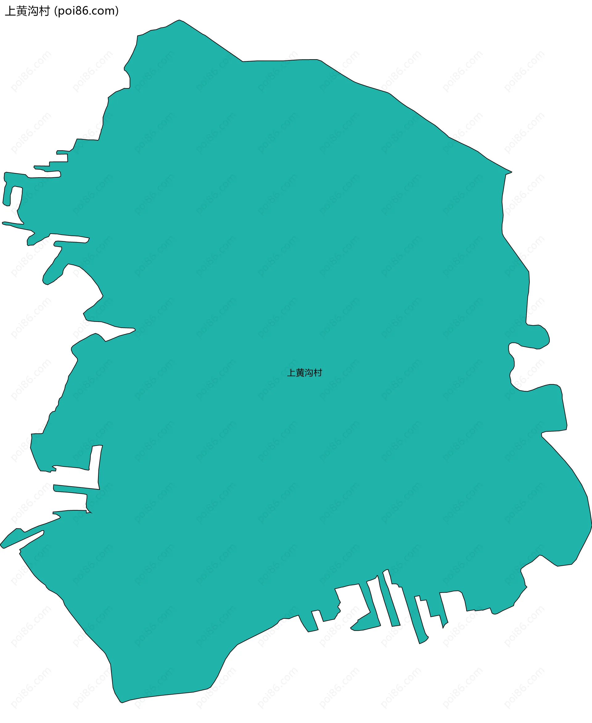 上黄沟村边界地图