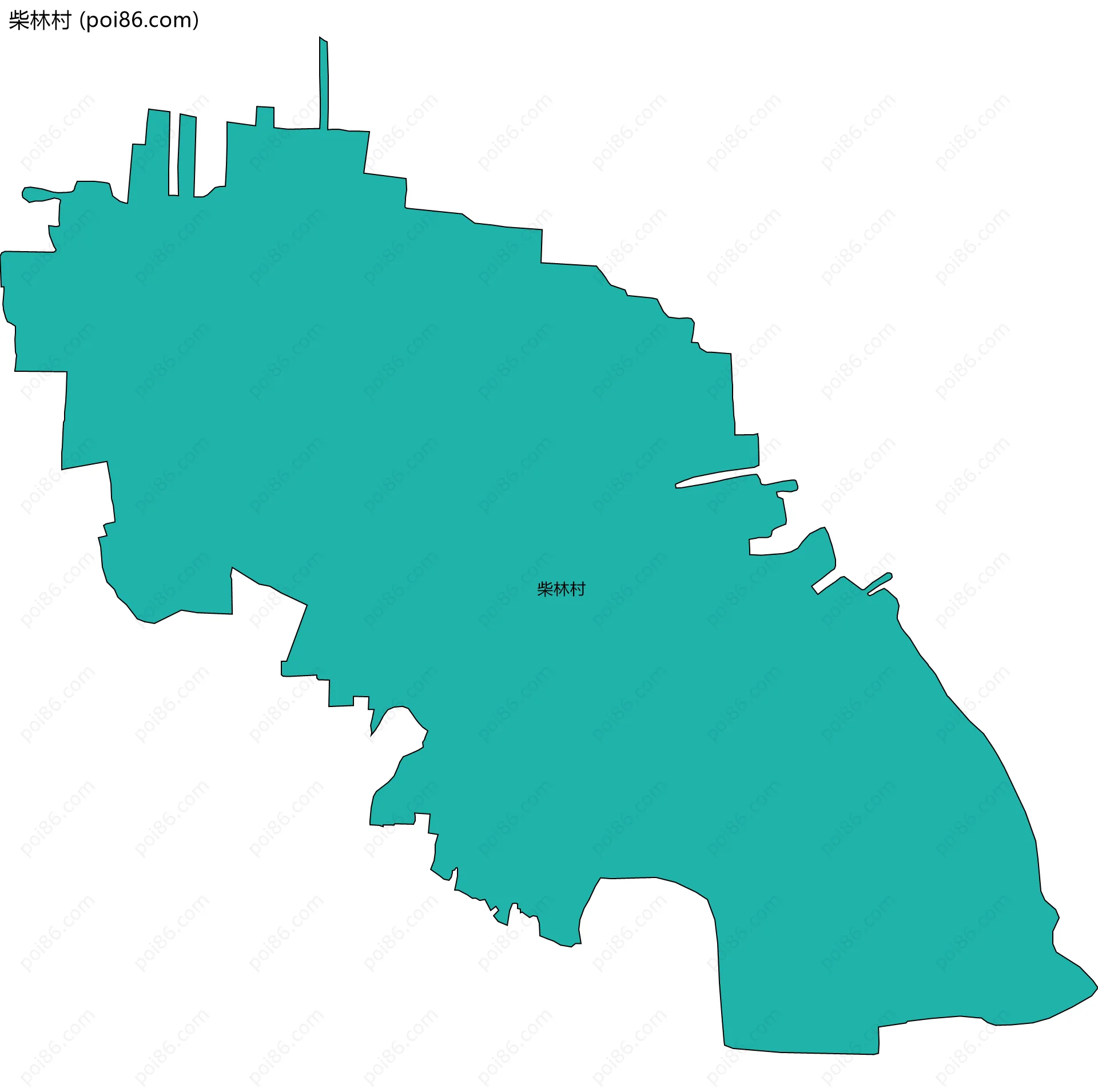 柴林村边界地图