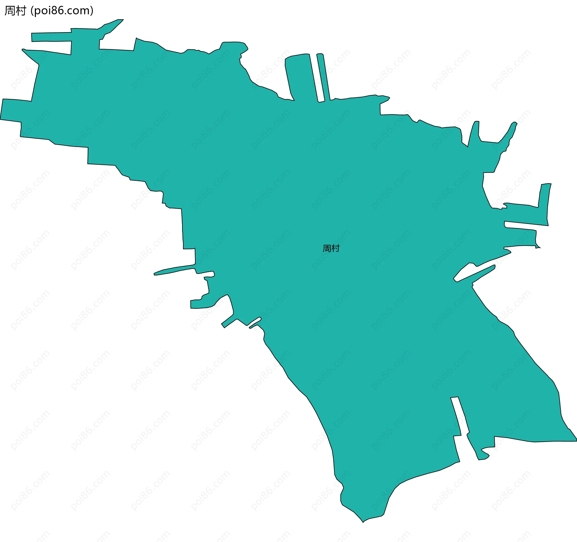 周村边界地图