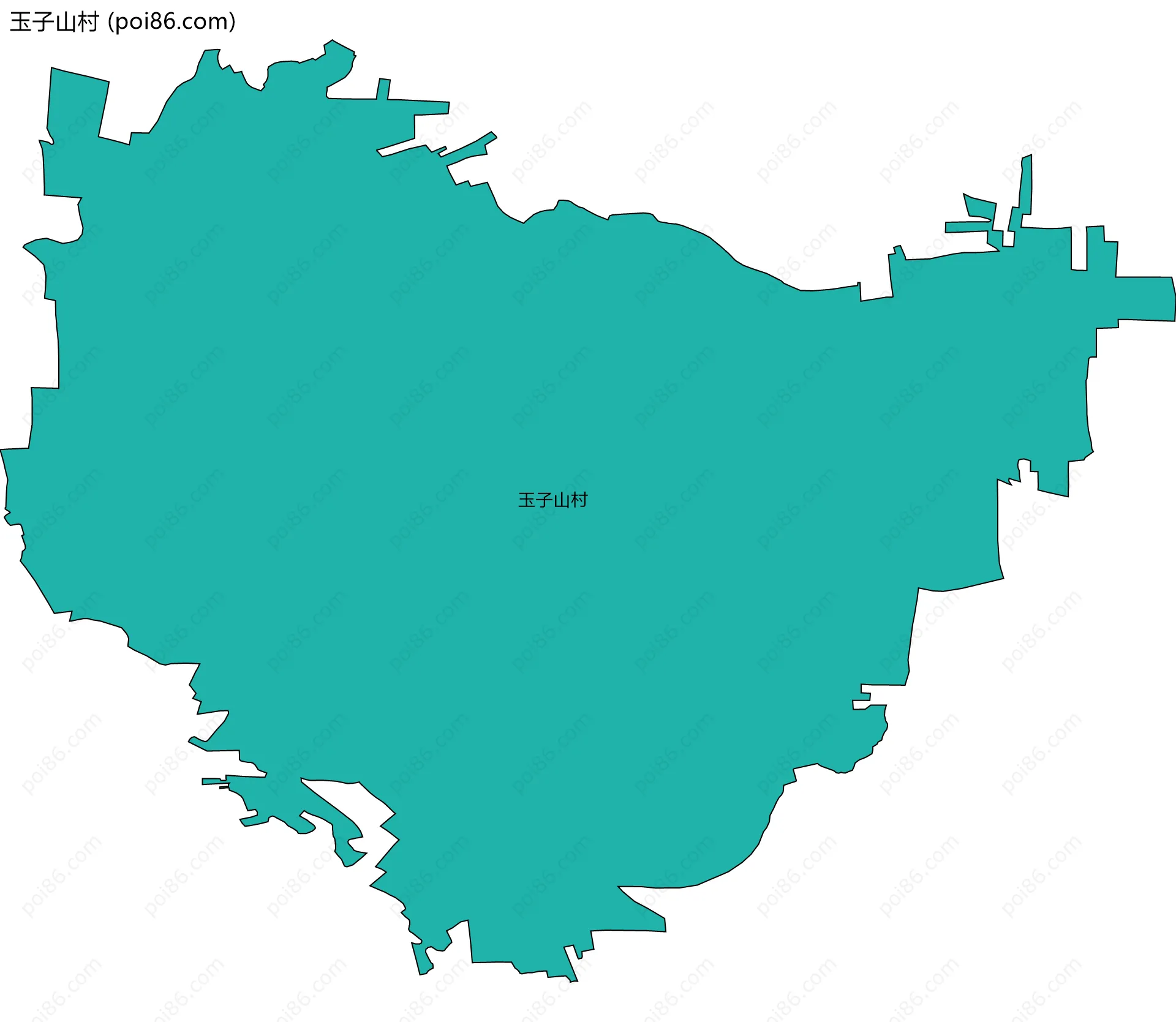 玉子山村边界地图