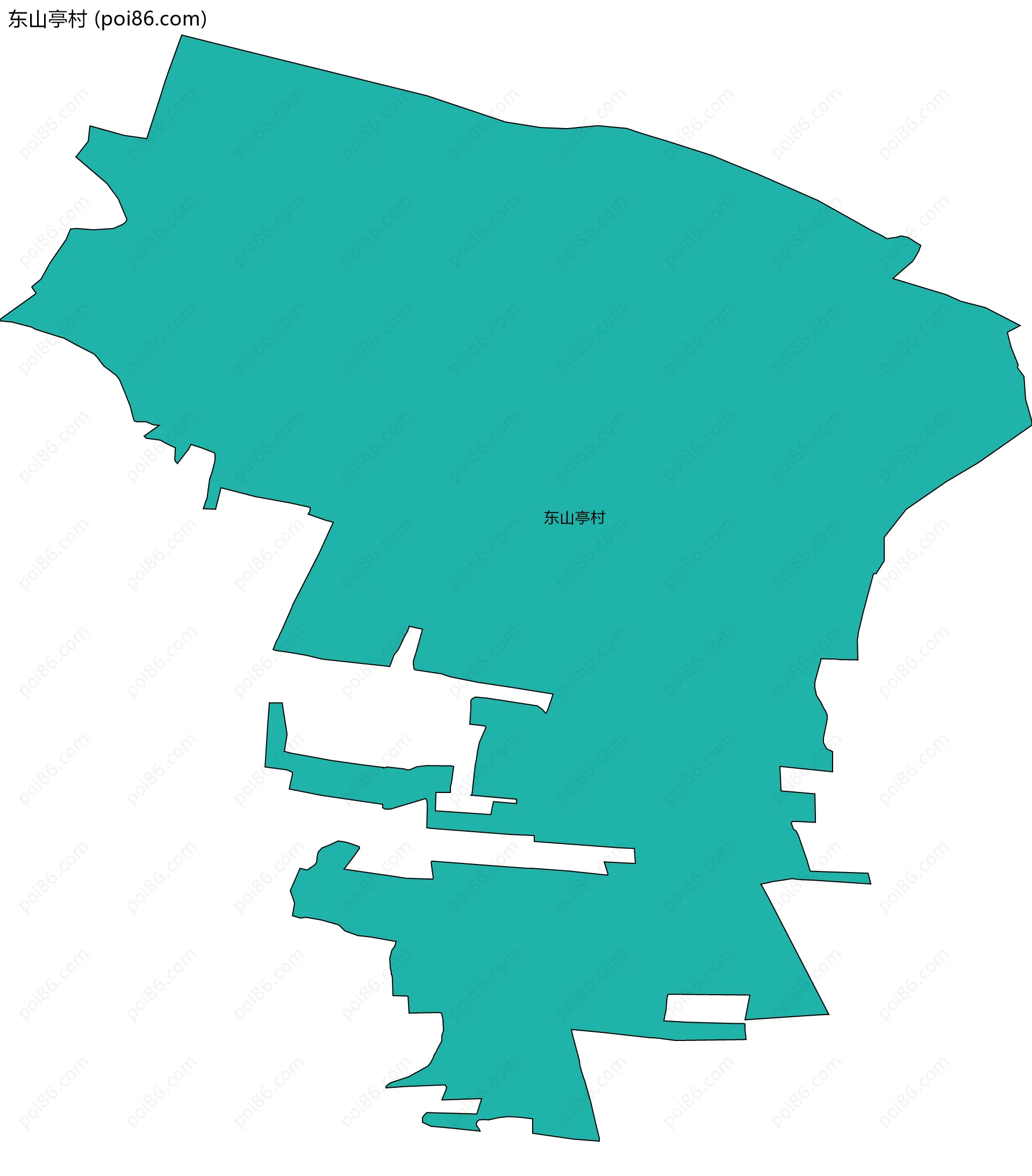 东山亭村边界地图