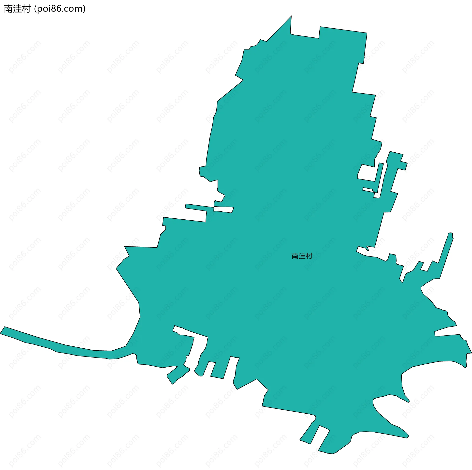 南洼村边界地图