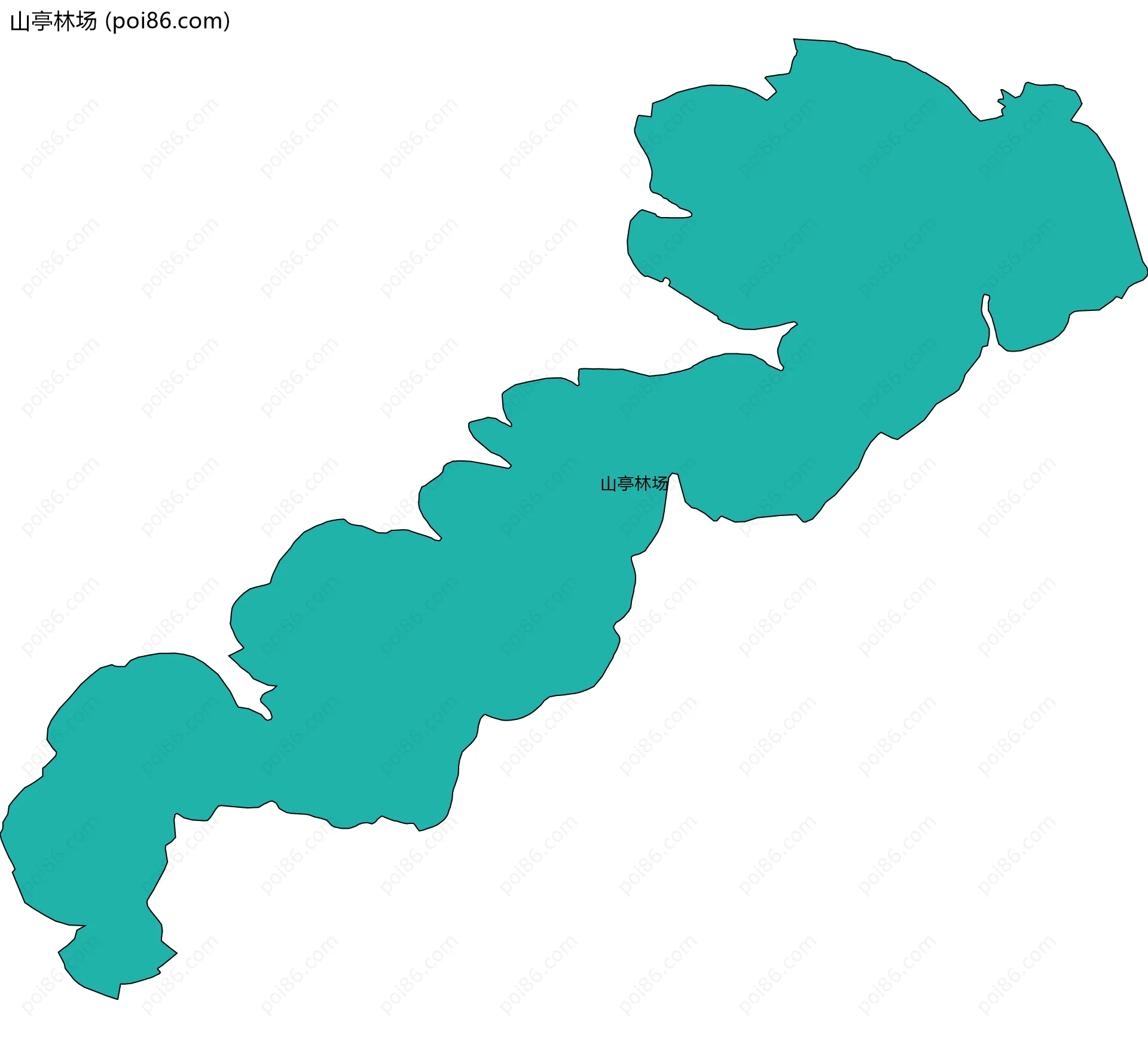 山亭林场边界地图