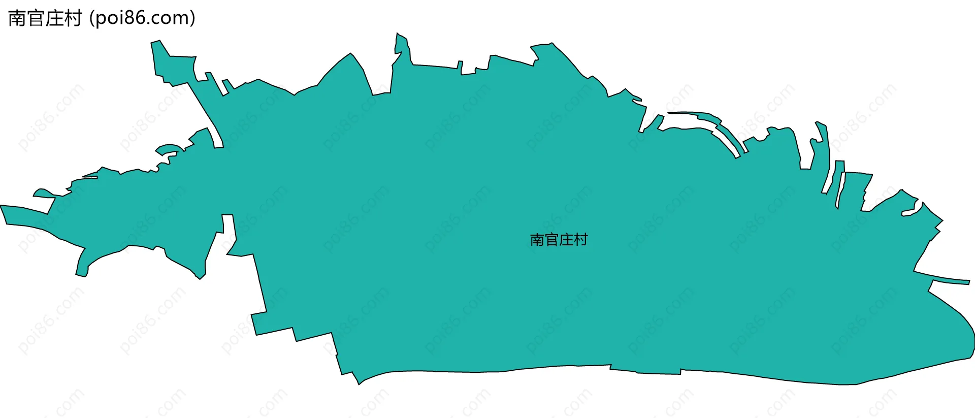南官庄村边界地图