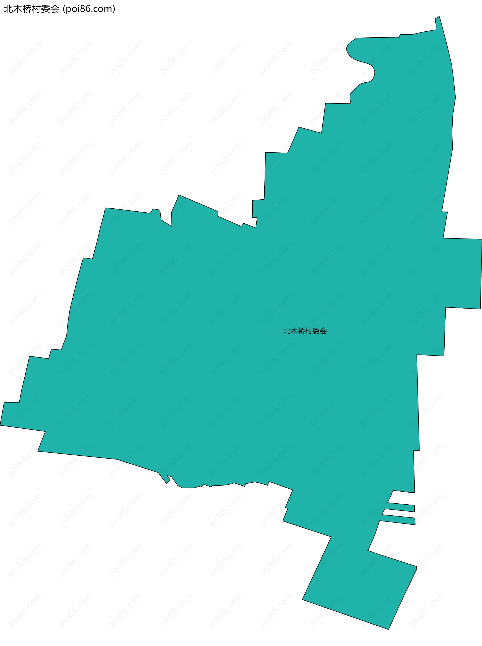 北木桥村委会边界地图