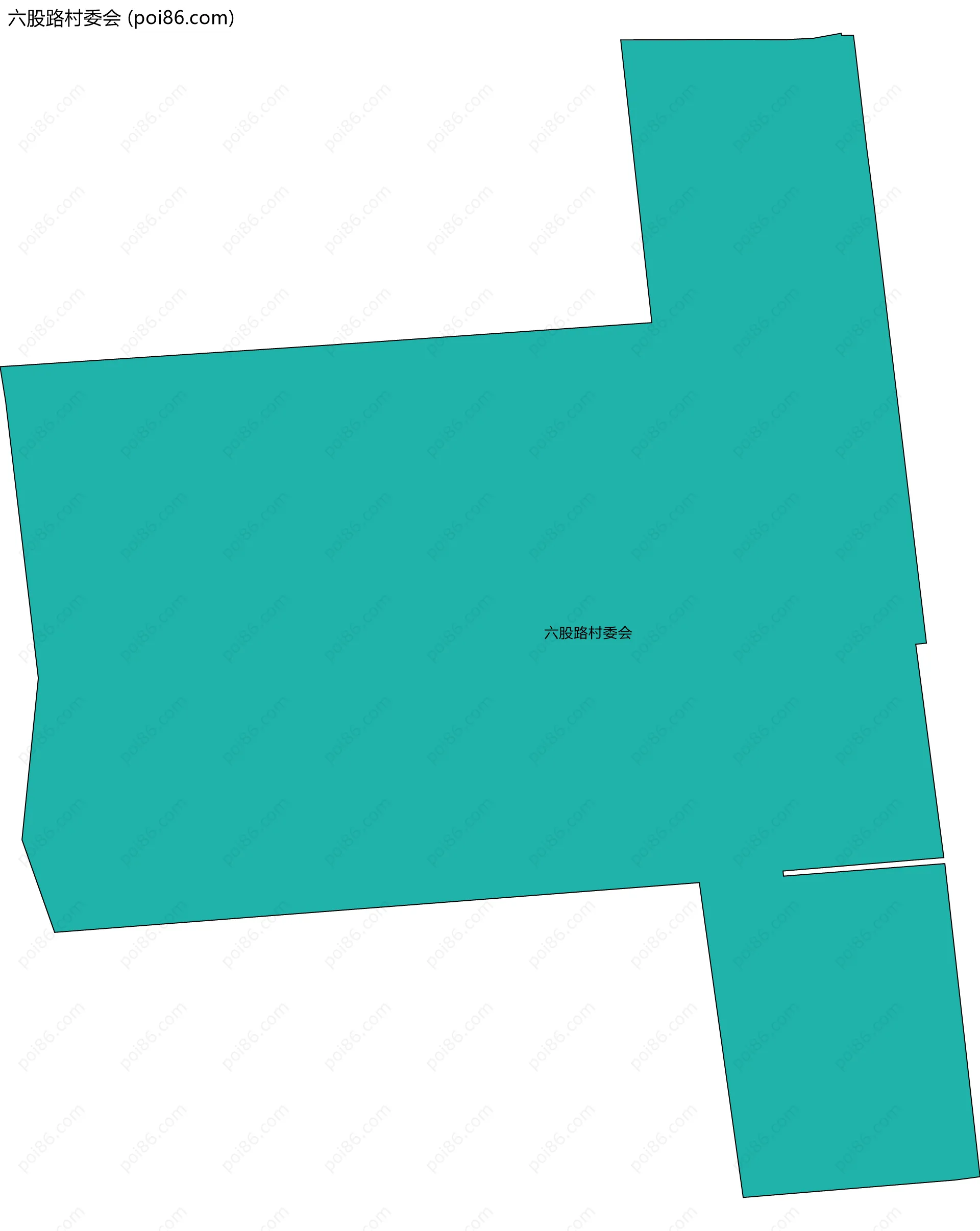 六股路村委会边界地图