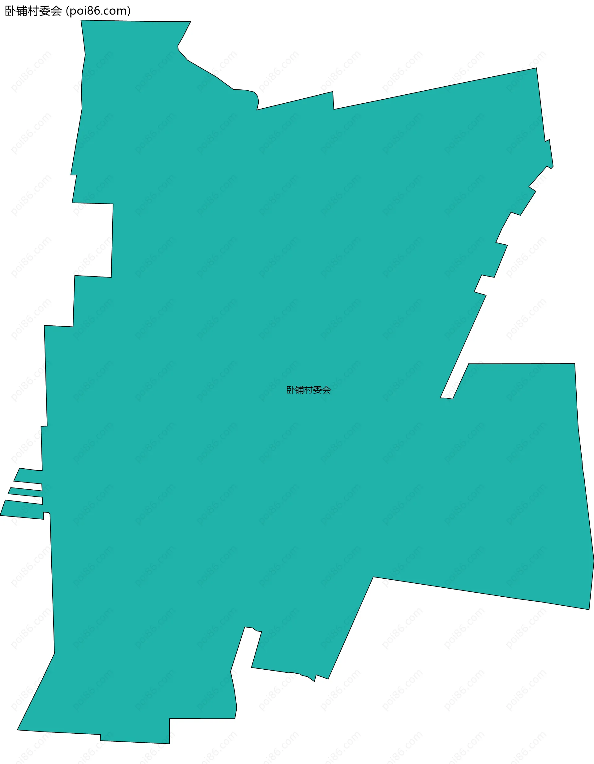 卧铺村委会边界地图