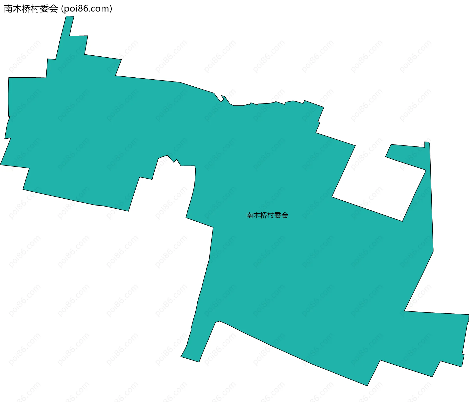 南木桥村委会边界地图