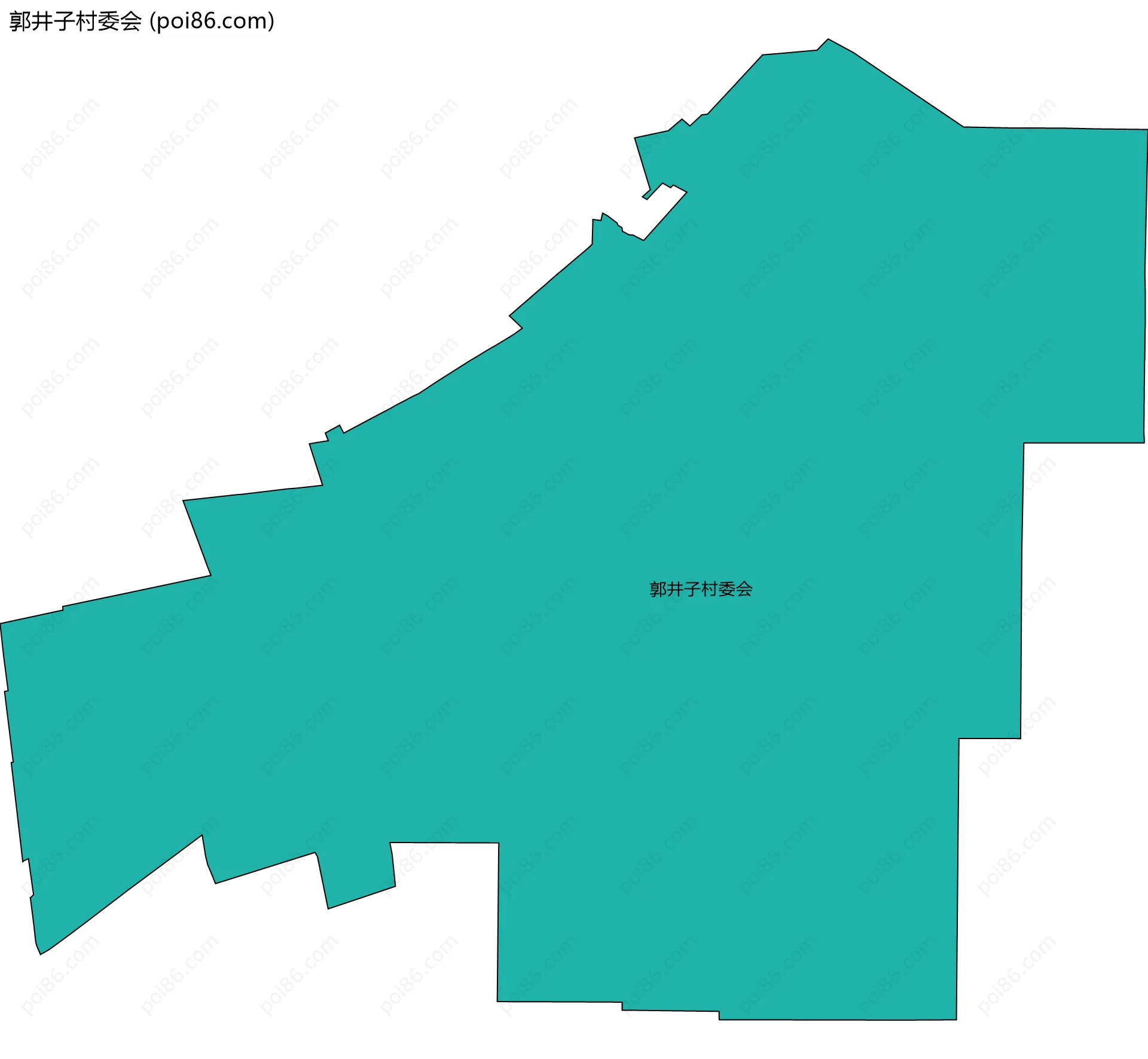 郭井子村委会边界地图