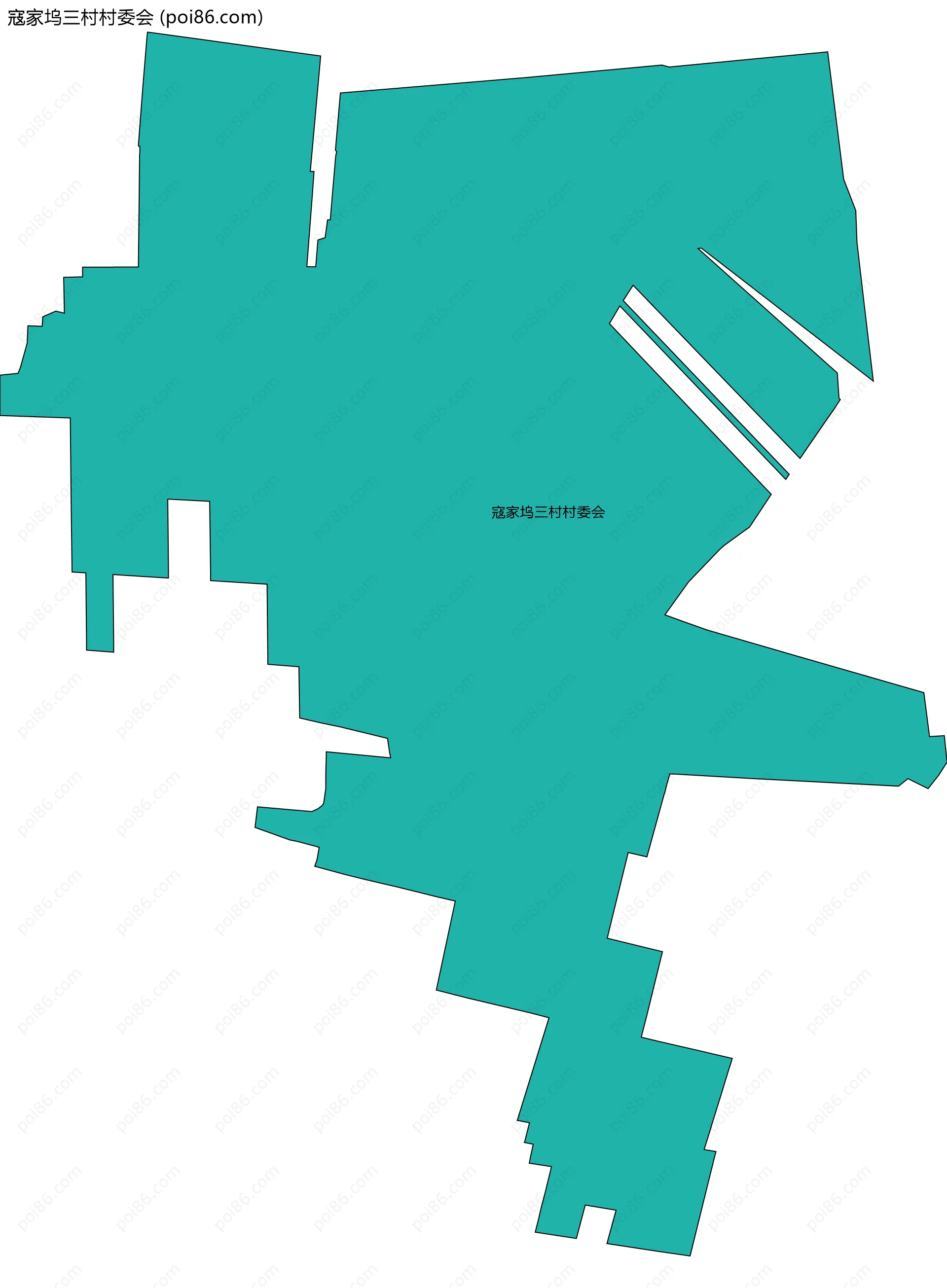 寇家坞三村村委会边界地图