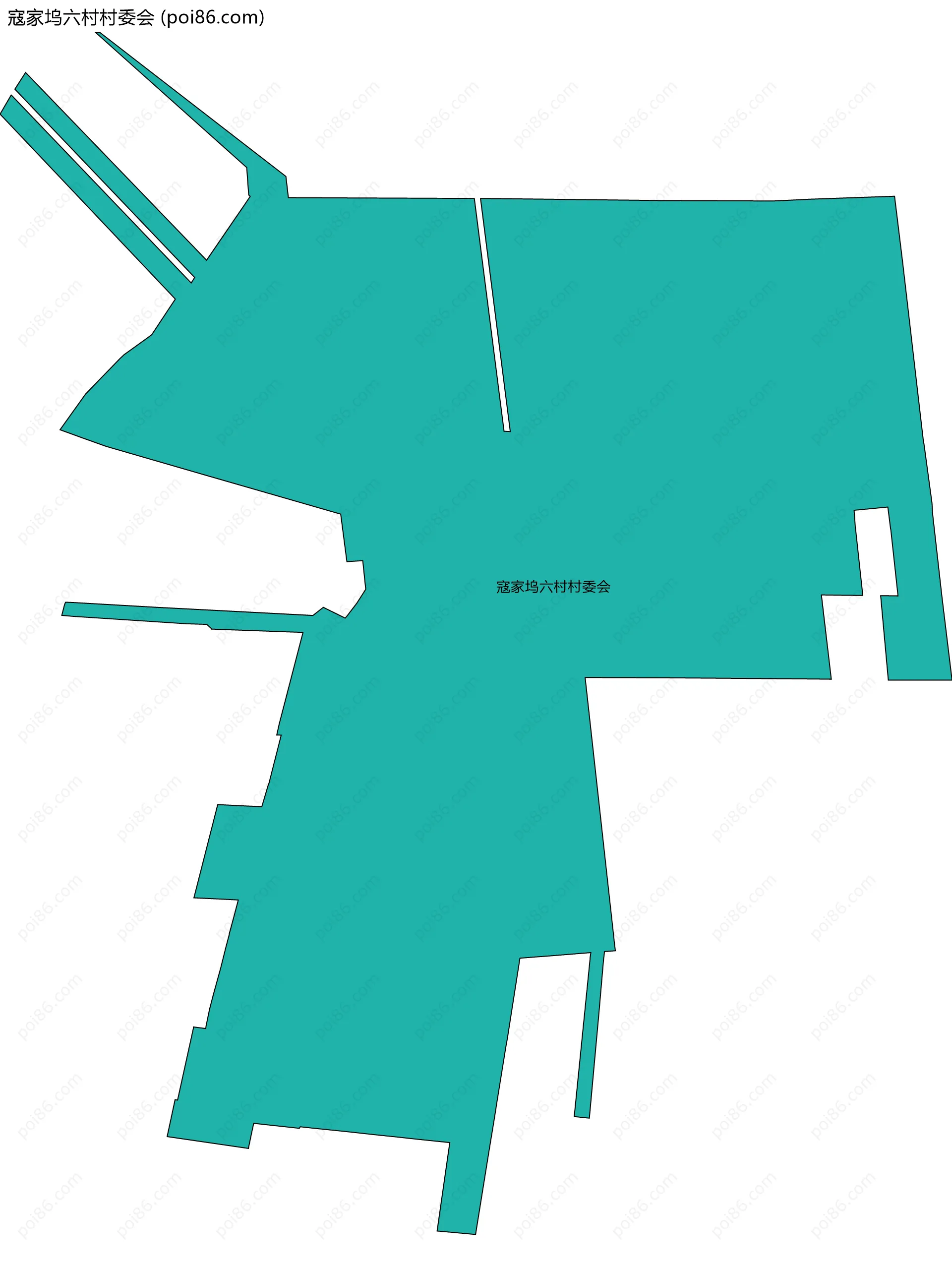 寇家坞六村村委会边界地图