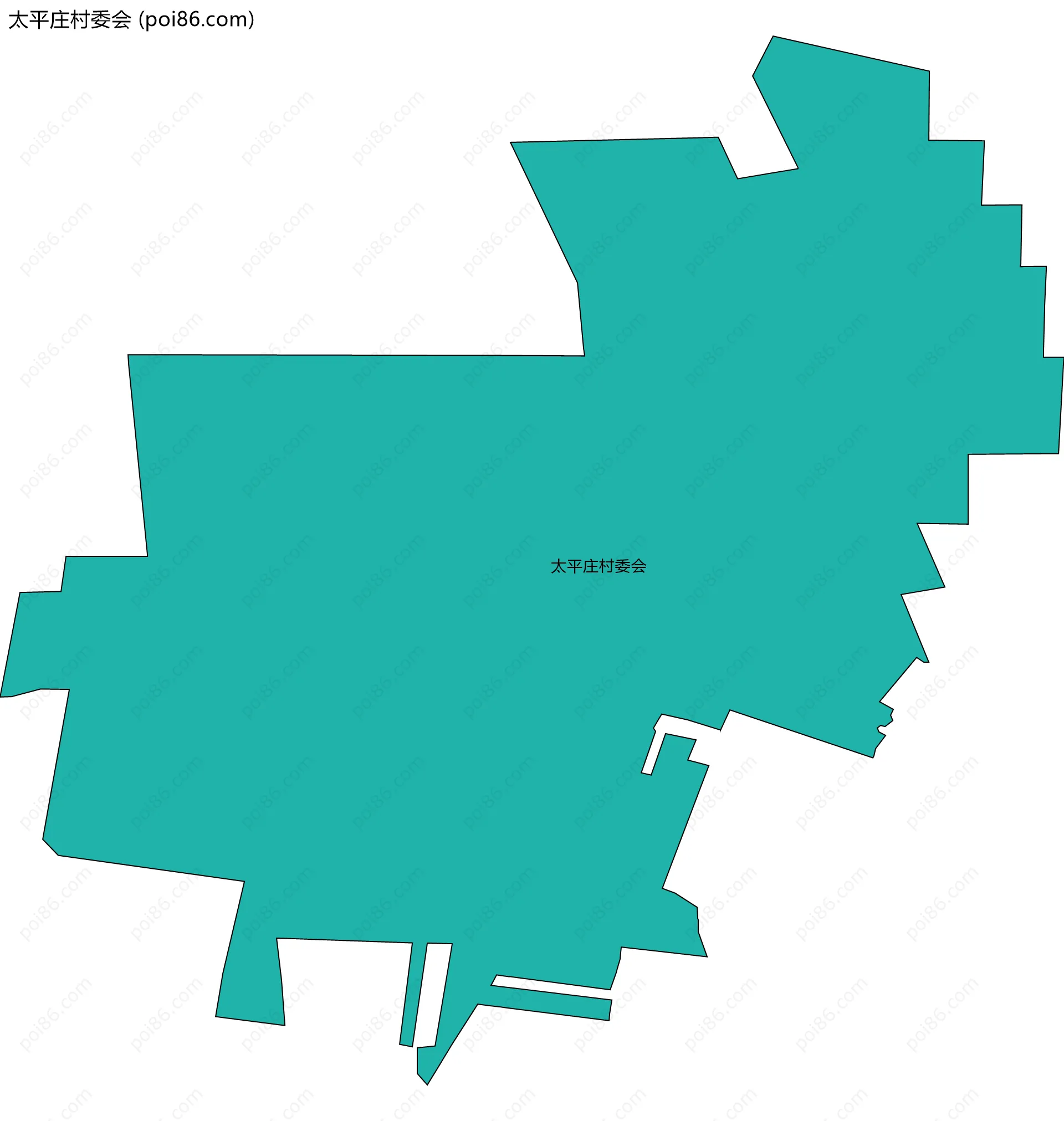 太平庄村委会边界地图