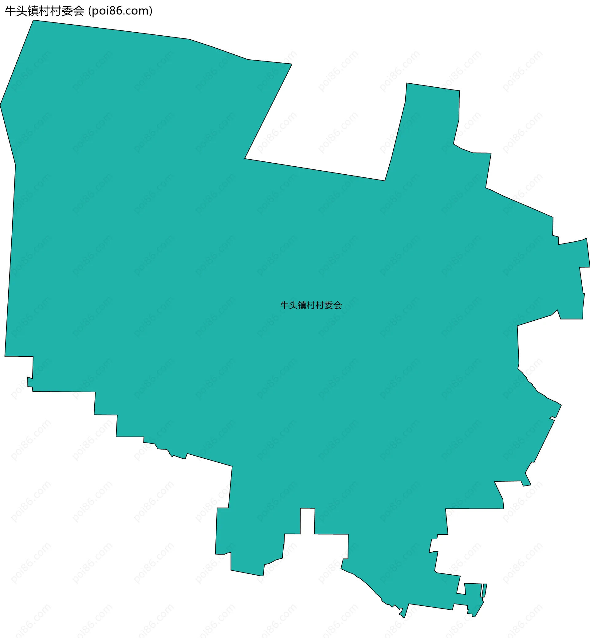 牛头镇村村委会边界地图