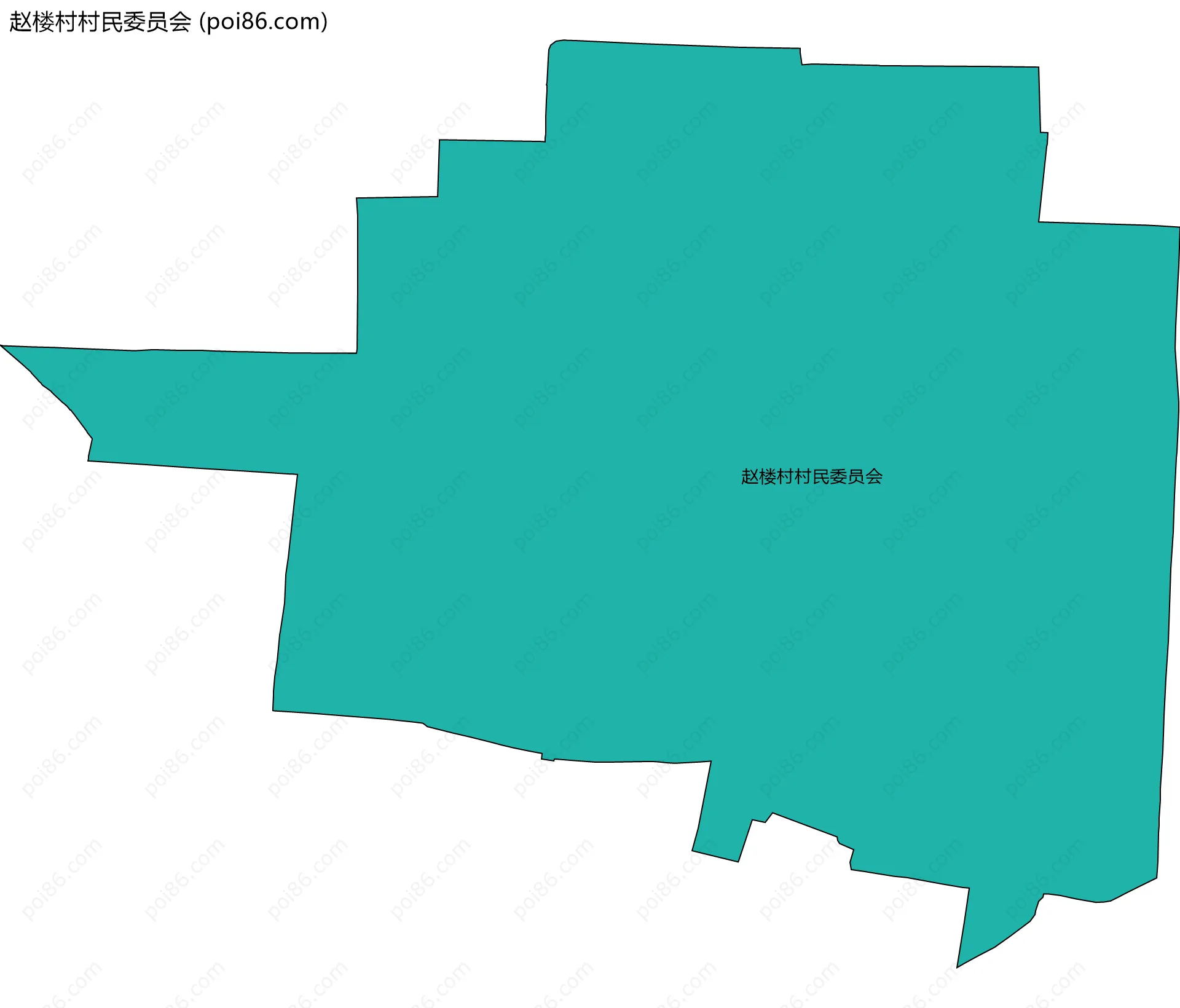 赵楼村村民委员会边界地图