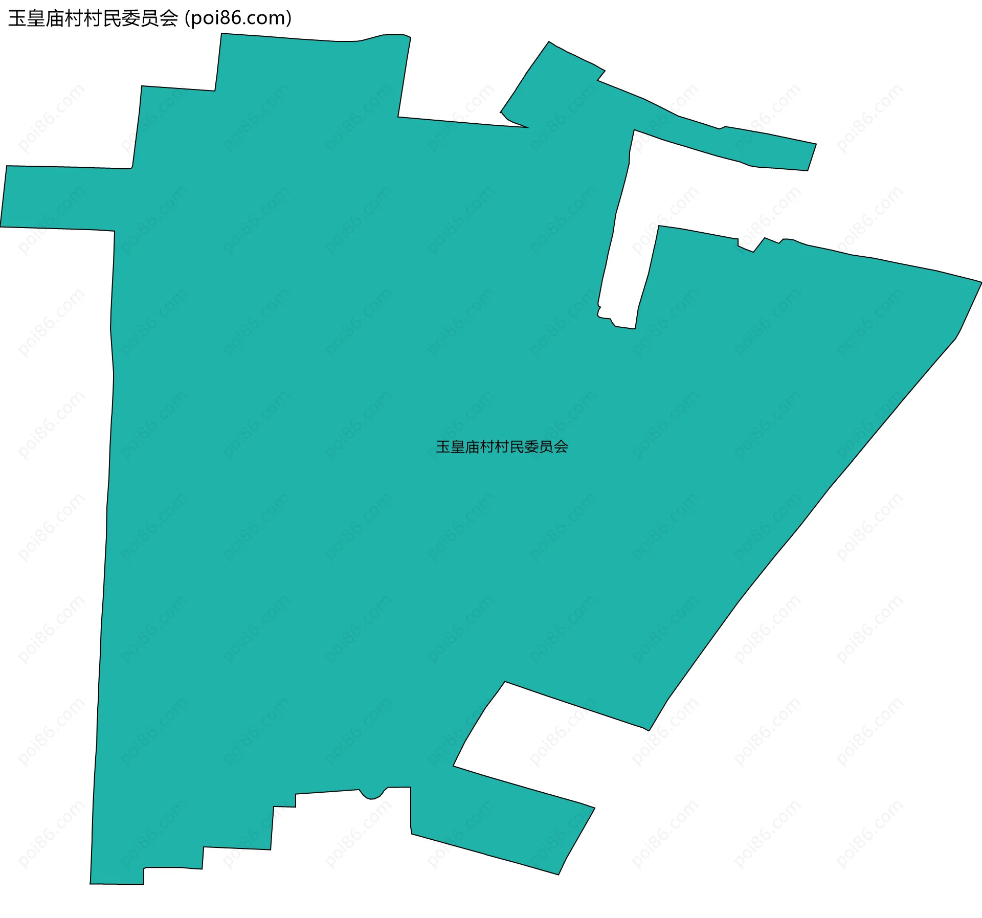 玉皇庙村村民委员会边界地图