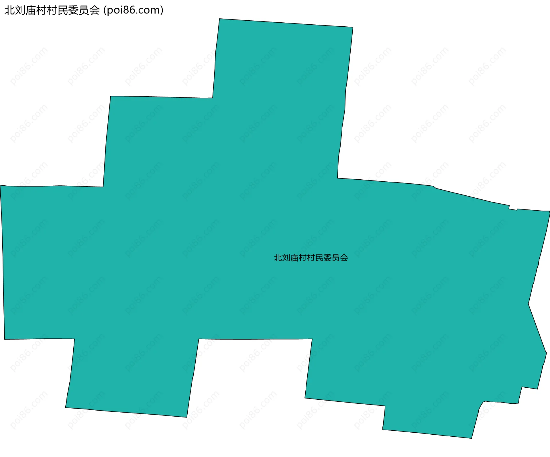 北刘庙村村民委员会边界地图