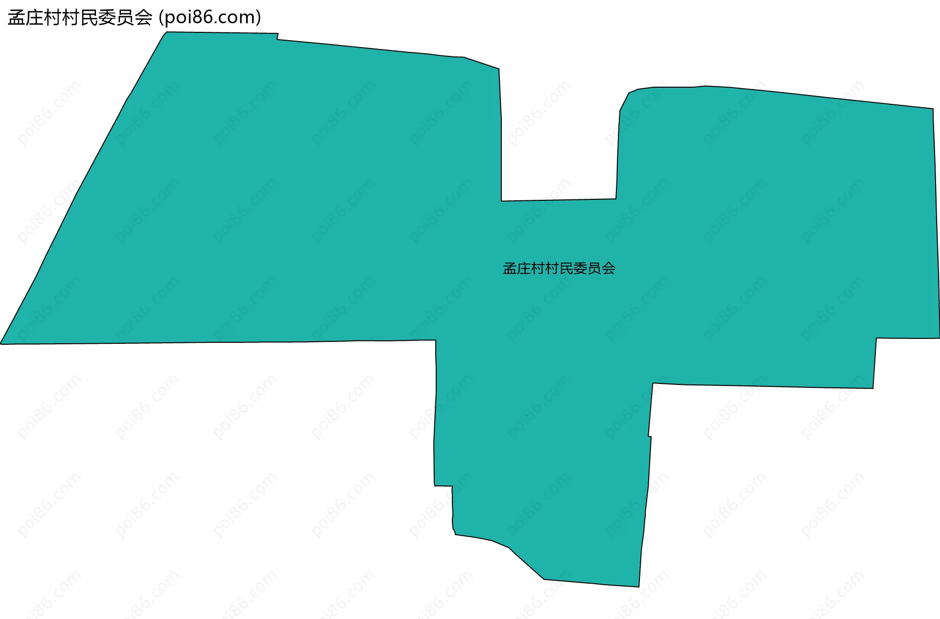 孟庄村村民委员会边界地图
