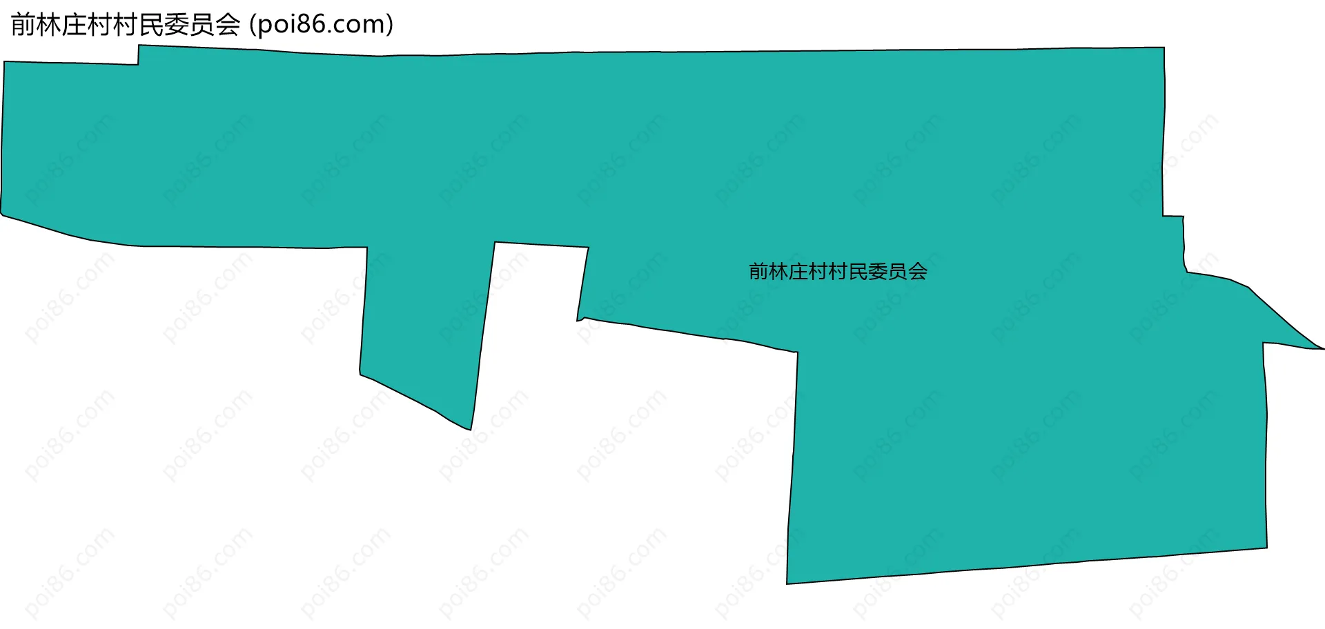 前林庄村村民委员会边界地图