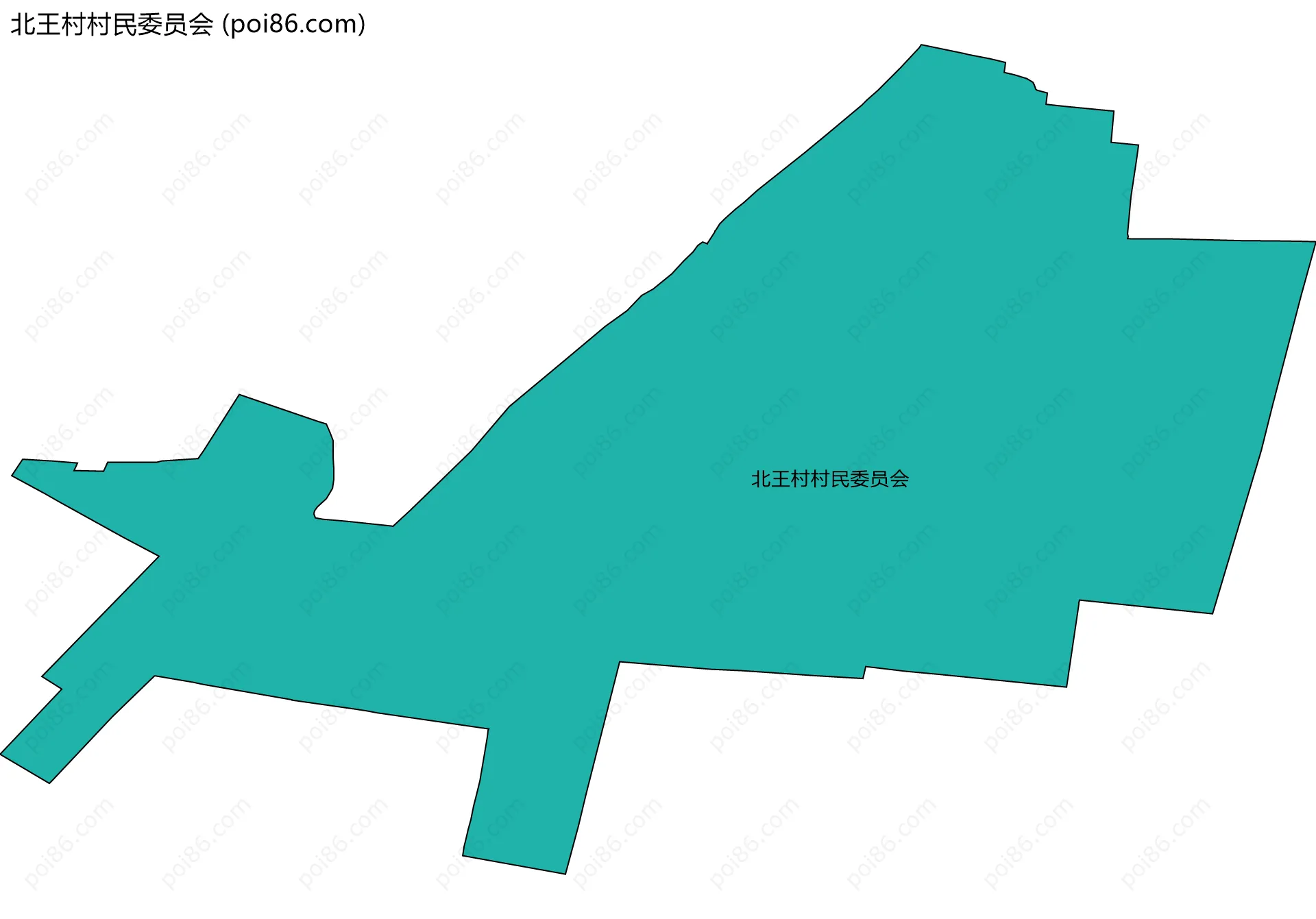 北王村村民委员会边界地图
