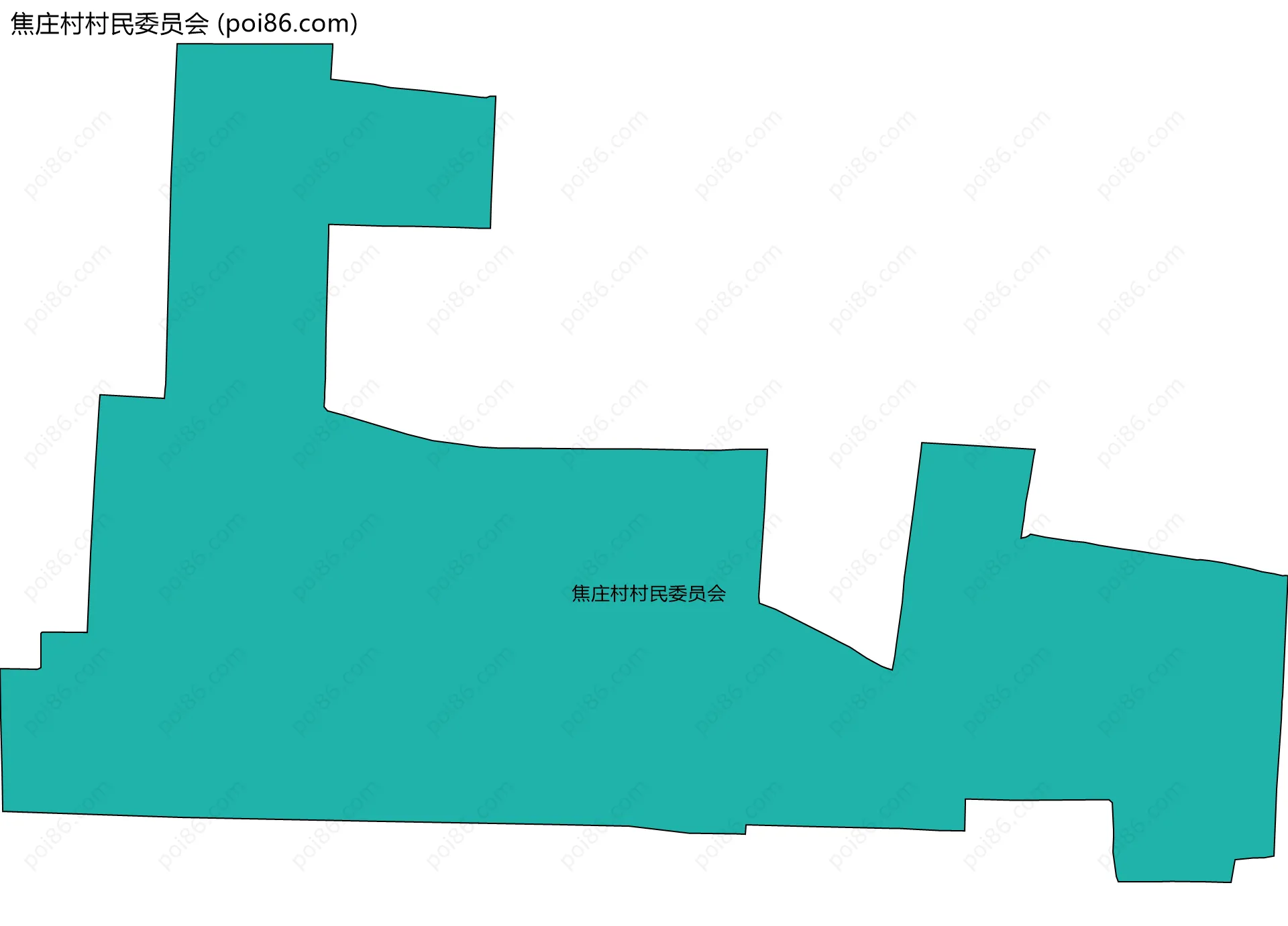 焦庄村村民委员会边界地图