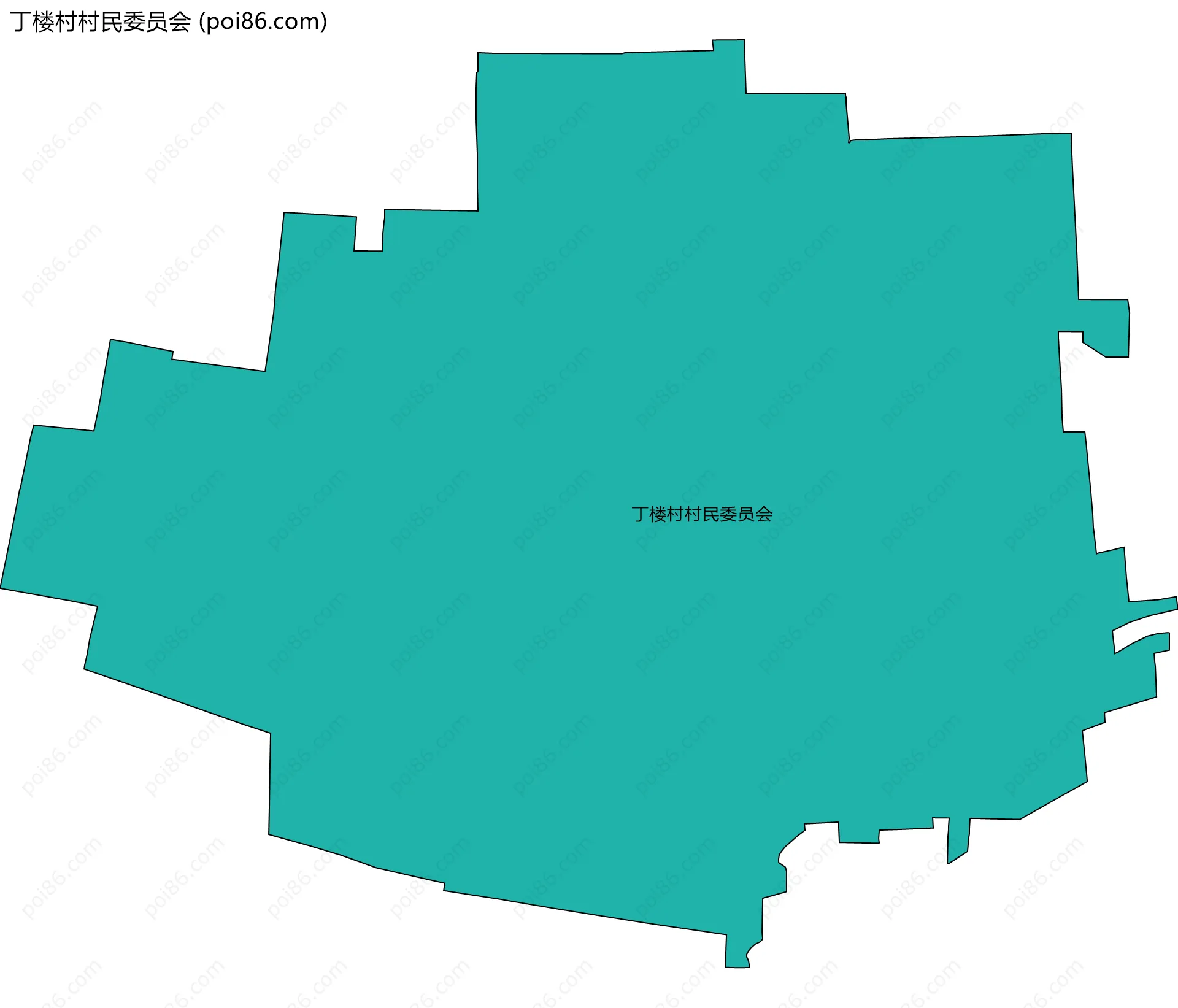 丁楼村村民委员会边界地图
