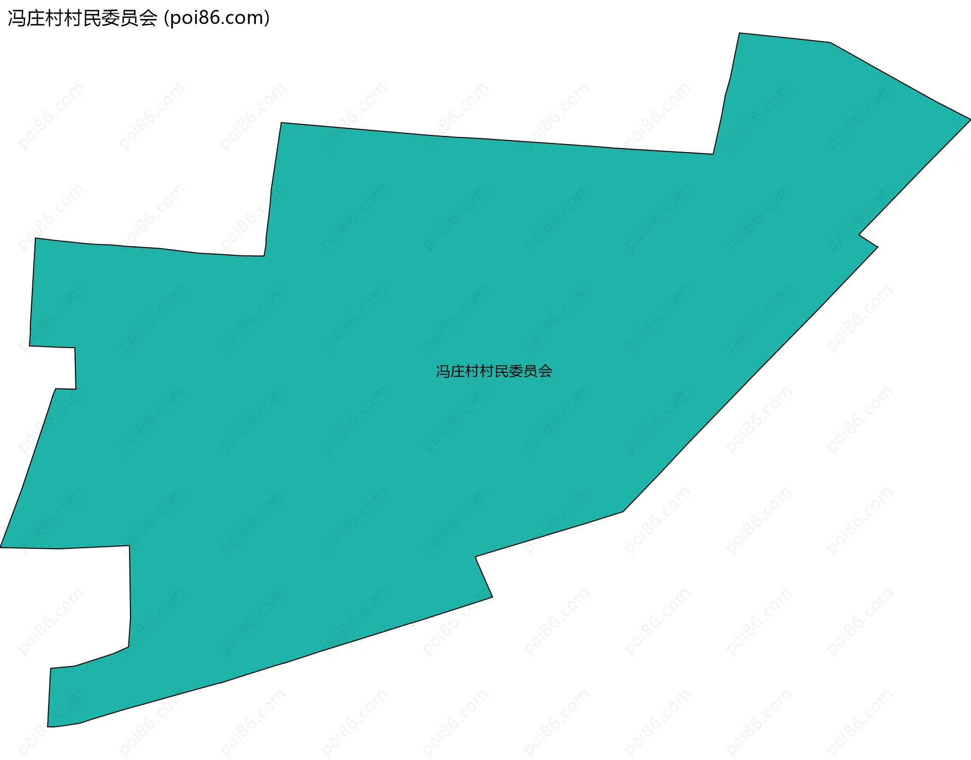 冯庄村村民委员会边界地图
