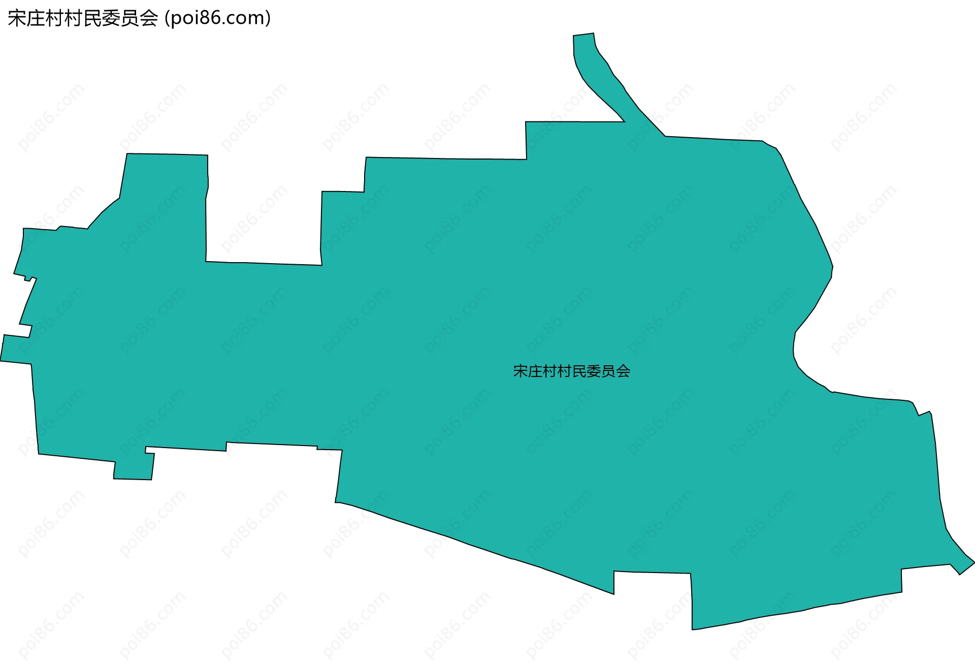 宋庄村村民委员会边界地图