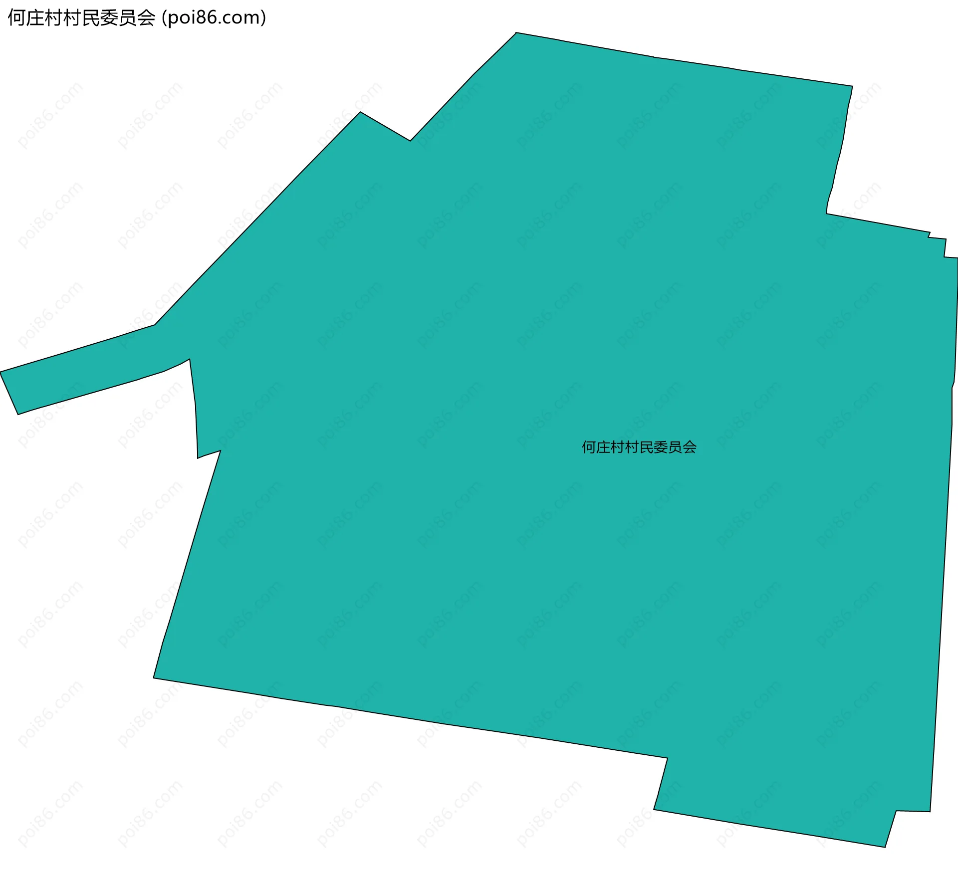 何庄村村民委员会边界地图