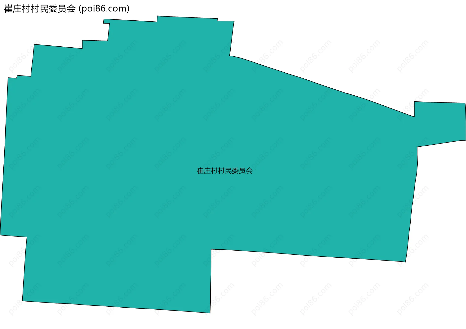 崔庄村村民委员会边界地图